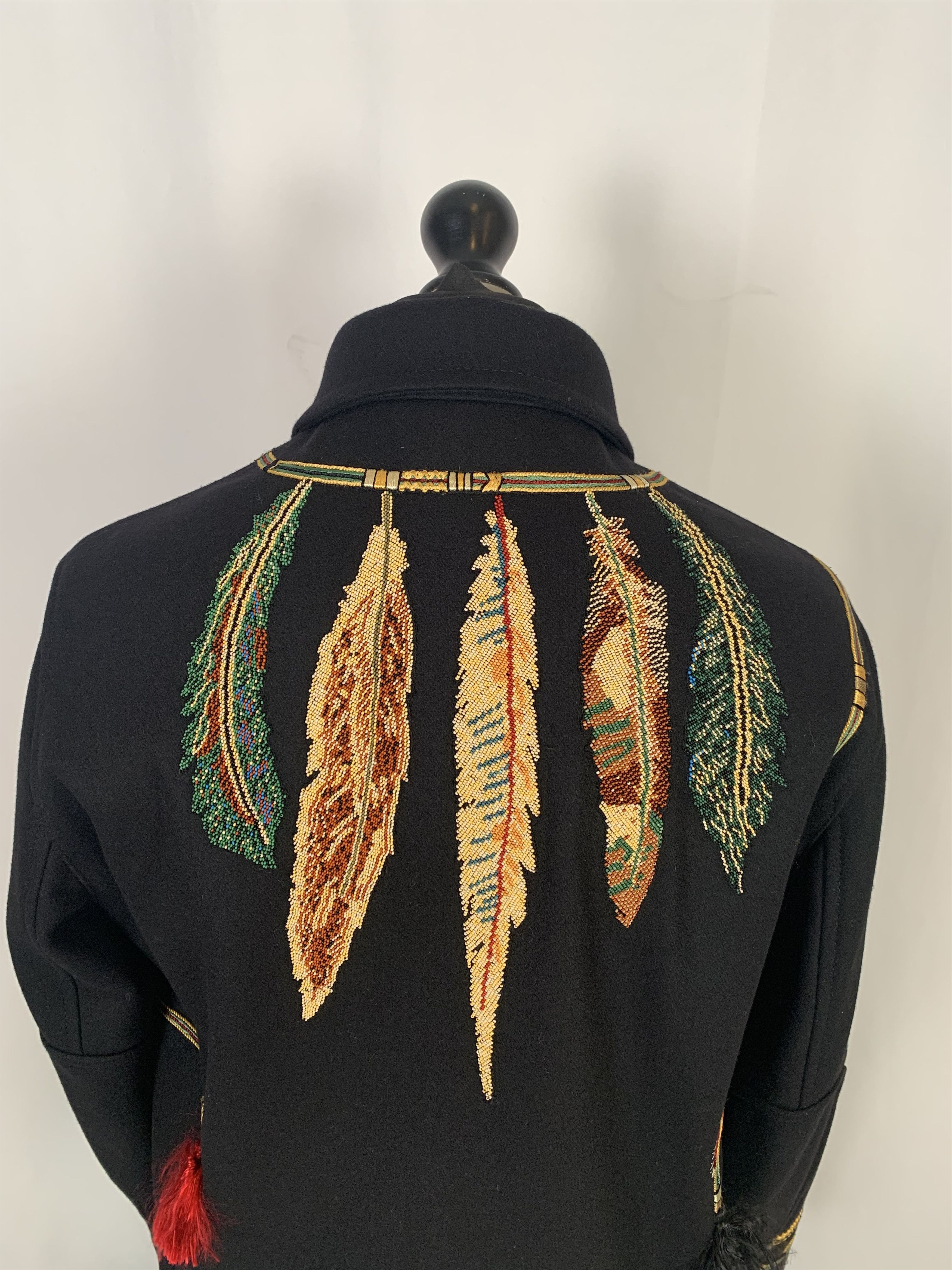 Valentino Valentino Feather Embroidered Coat Size US M / EU 48-50 / 2 - 9 Thumbnail