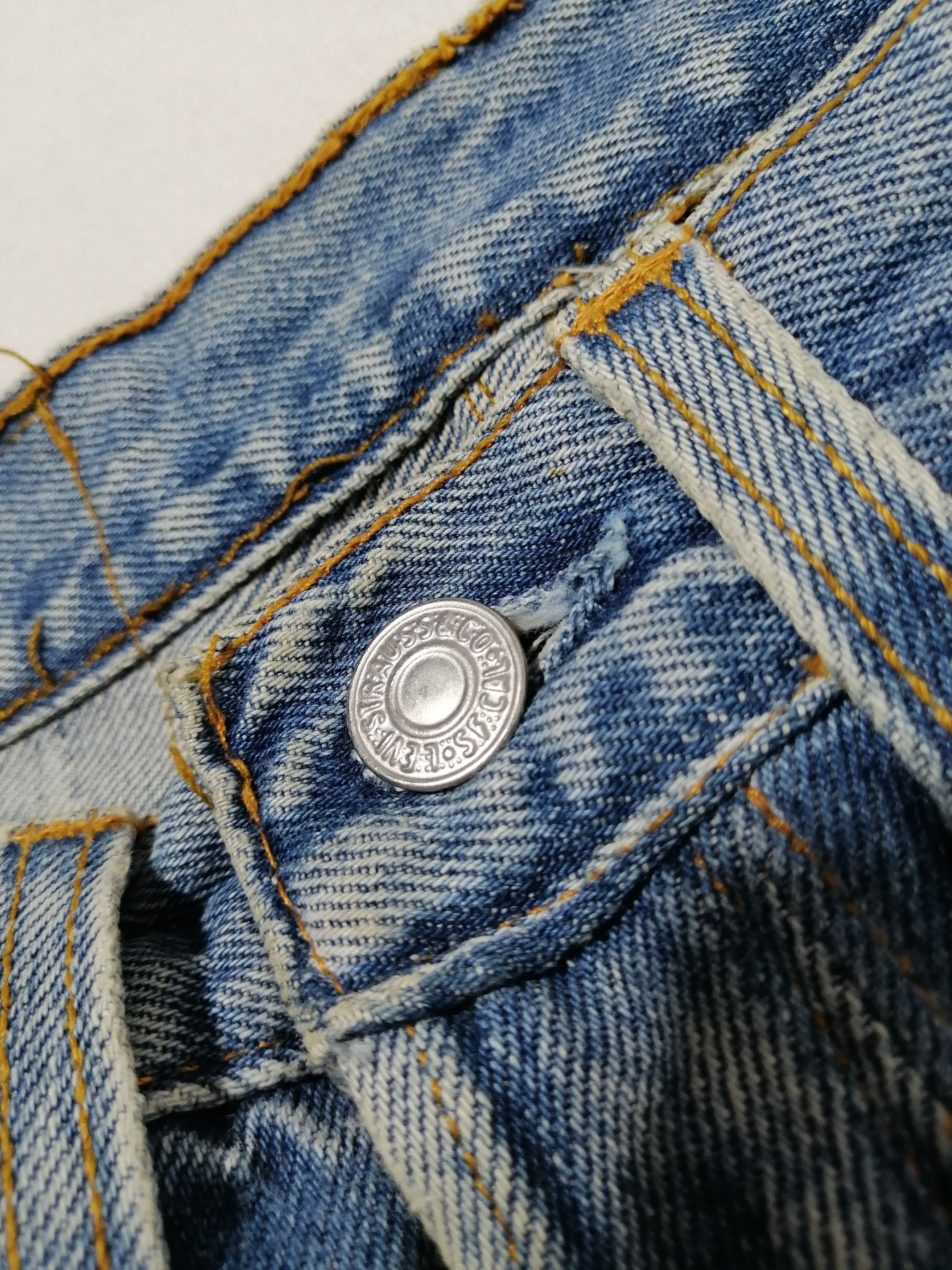 Levi's × Levi's Vintage Clothing 501 Levi's Strauss Fly Button Painted Denim Jeans Size US 30 / EU 46 - 4 Thumbnail