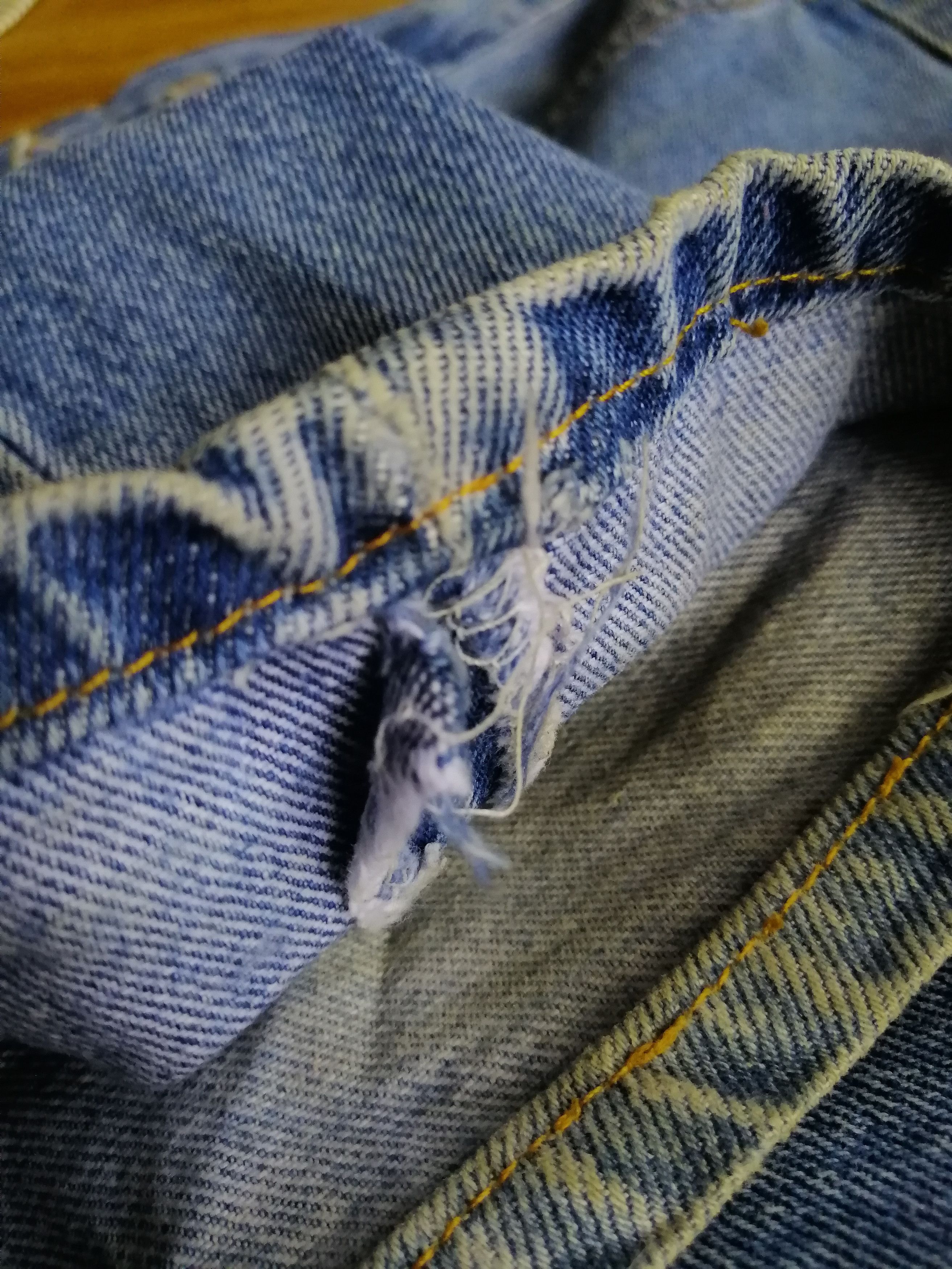 Levi's × Levi's Vintage Clothing 501 Levi's Strauss Fly Button Painted Denim Jeans Size US 30 / EU 46 - 11 Thumbnail