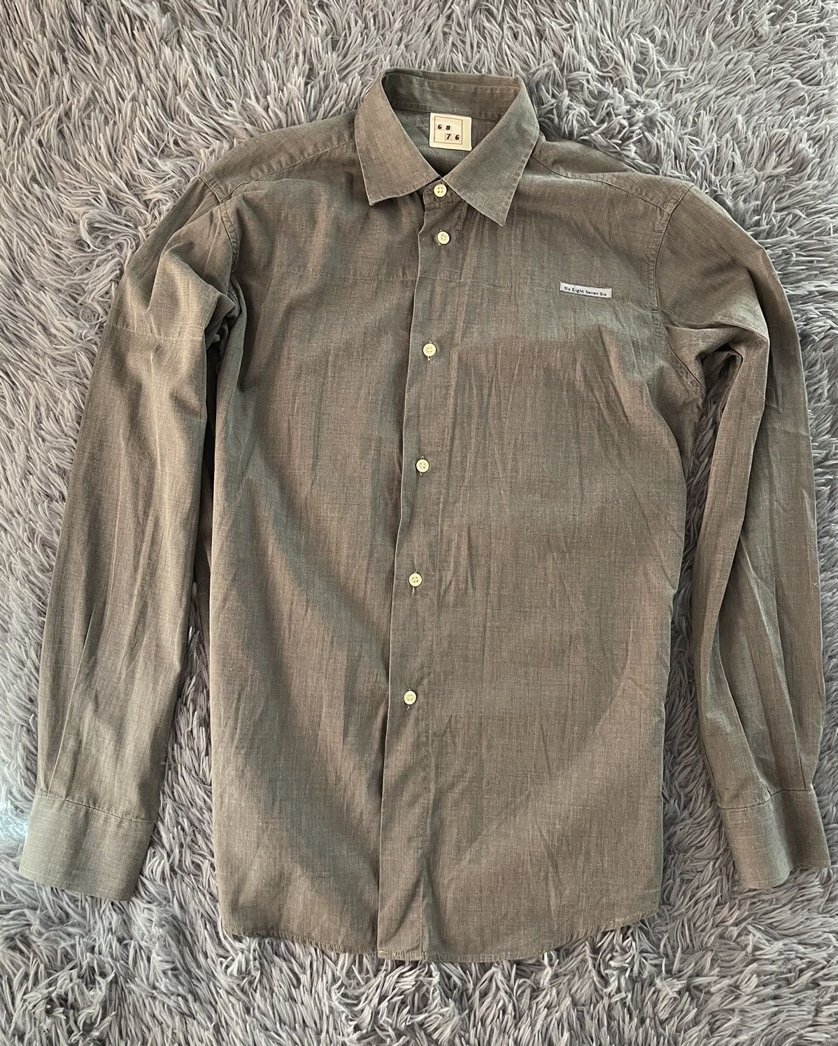 6876 × Vintage 6876 Six Eight Seven Six Y2K vintage shirt Size US L / EU 52-54 / 3 - 1 Thumbnail