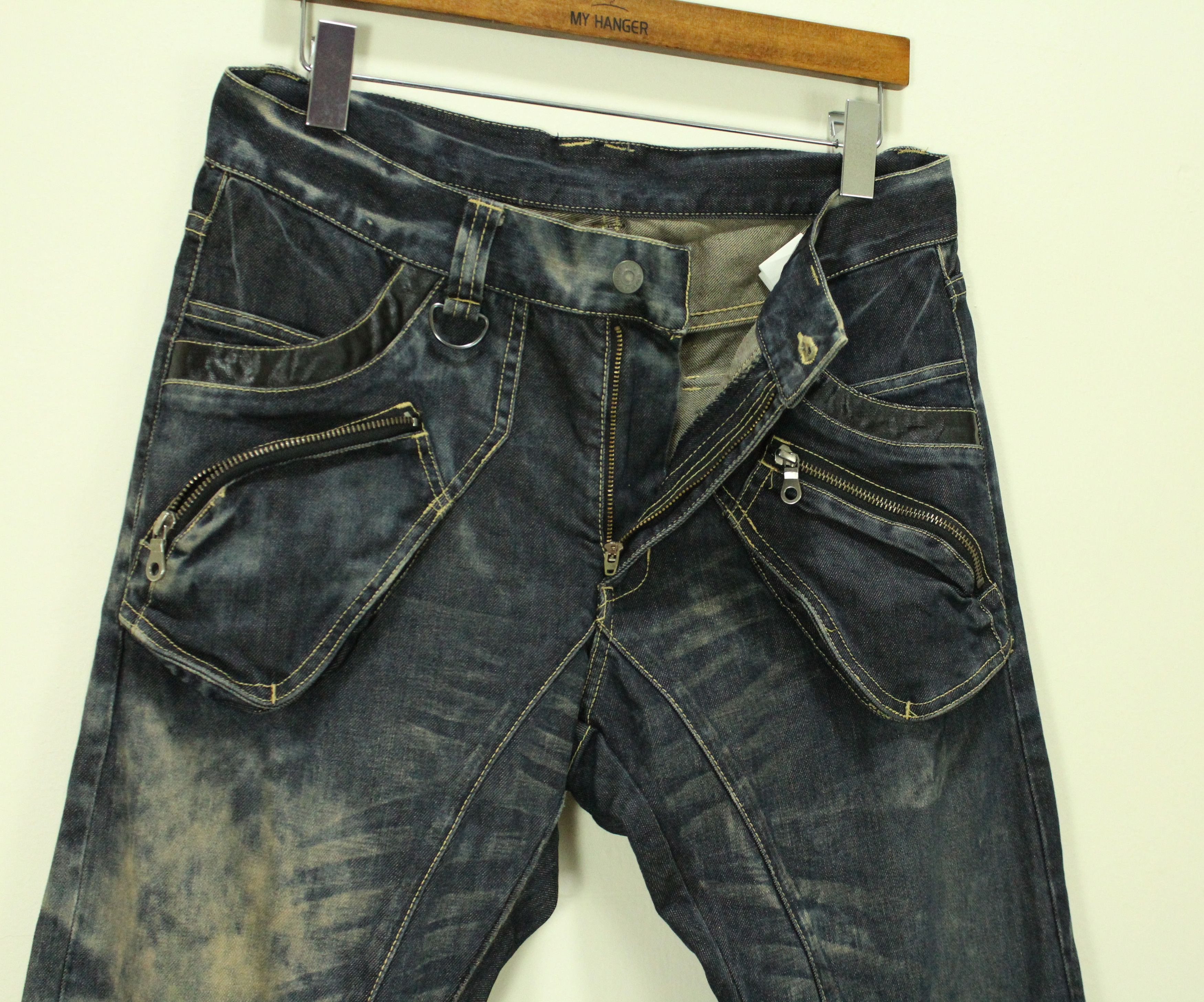 PPFM PPFM Denim Curve Distressed Style Washed Denim Size US 32 / EU 48 - 13 Thumbnail