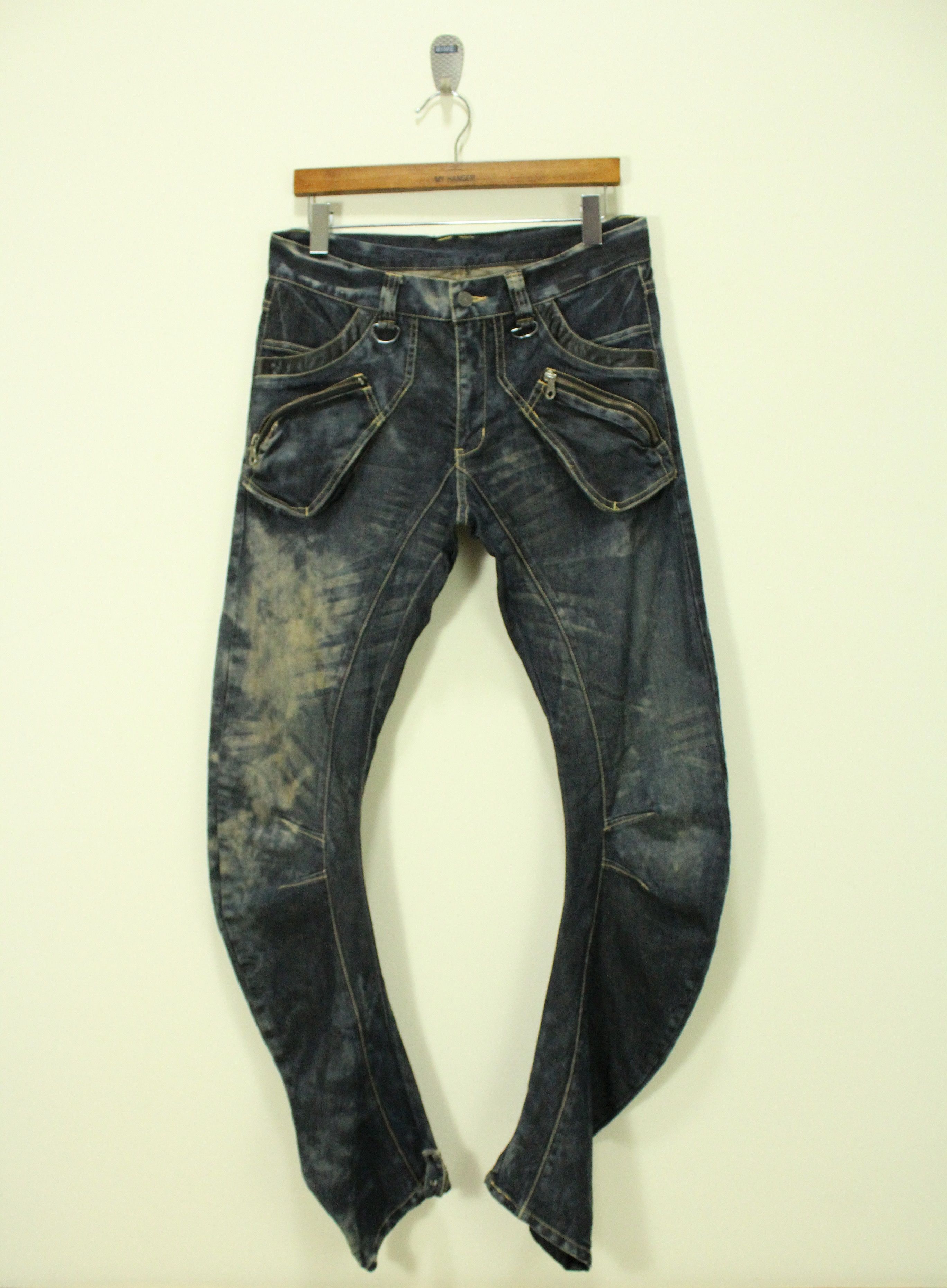 PPFM PPFM Denim Curve Distressed Style Washed Denim Size US 32 / EU 48 - 1 Thumbnail