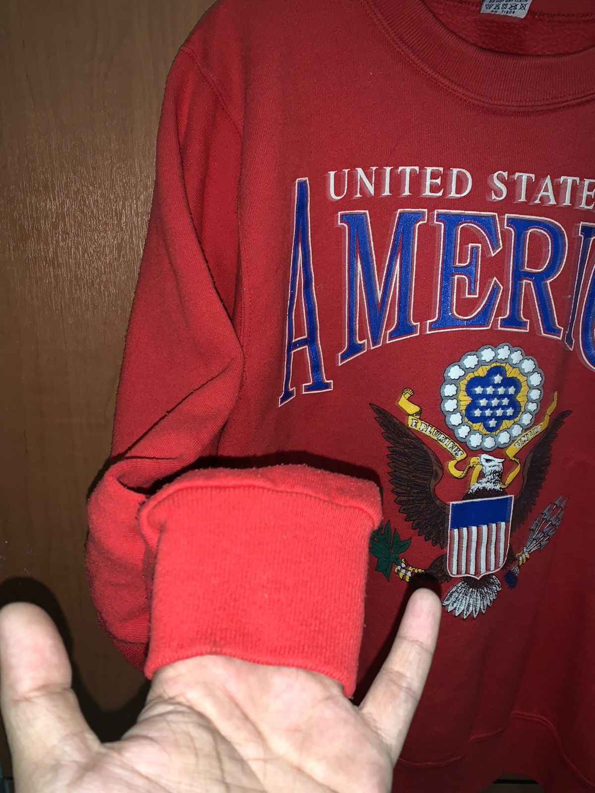 Vintage Vintage UNITED STATES OF AMERICA pullover sweatshirt 90’s Size US M / EU 48-50 / 2 - 8 Thumbnail