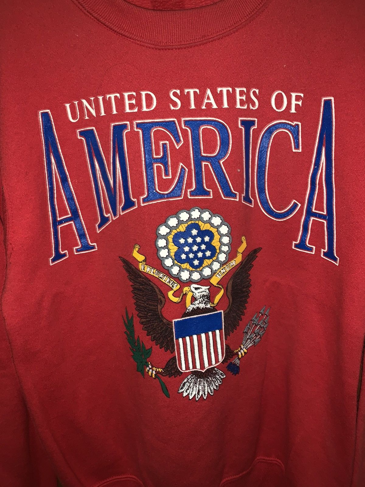 Vintage Vintage UNITED STATES OF AMERICA pullover sweatshirt 90’s Size US M / EU 48-50 / 2 - 6 Thumbnail