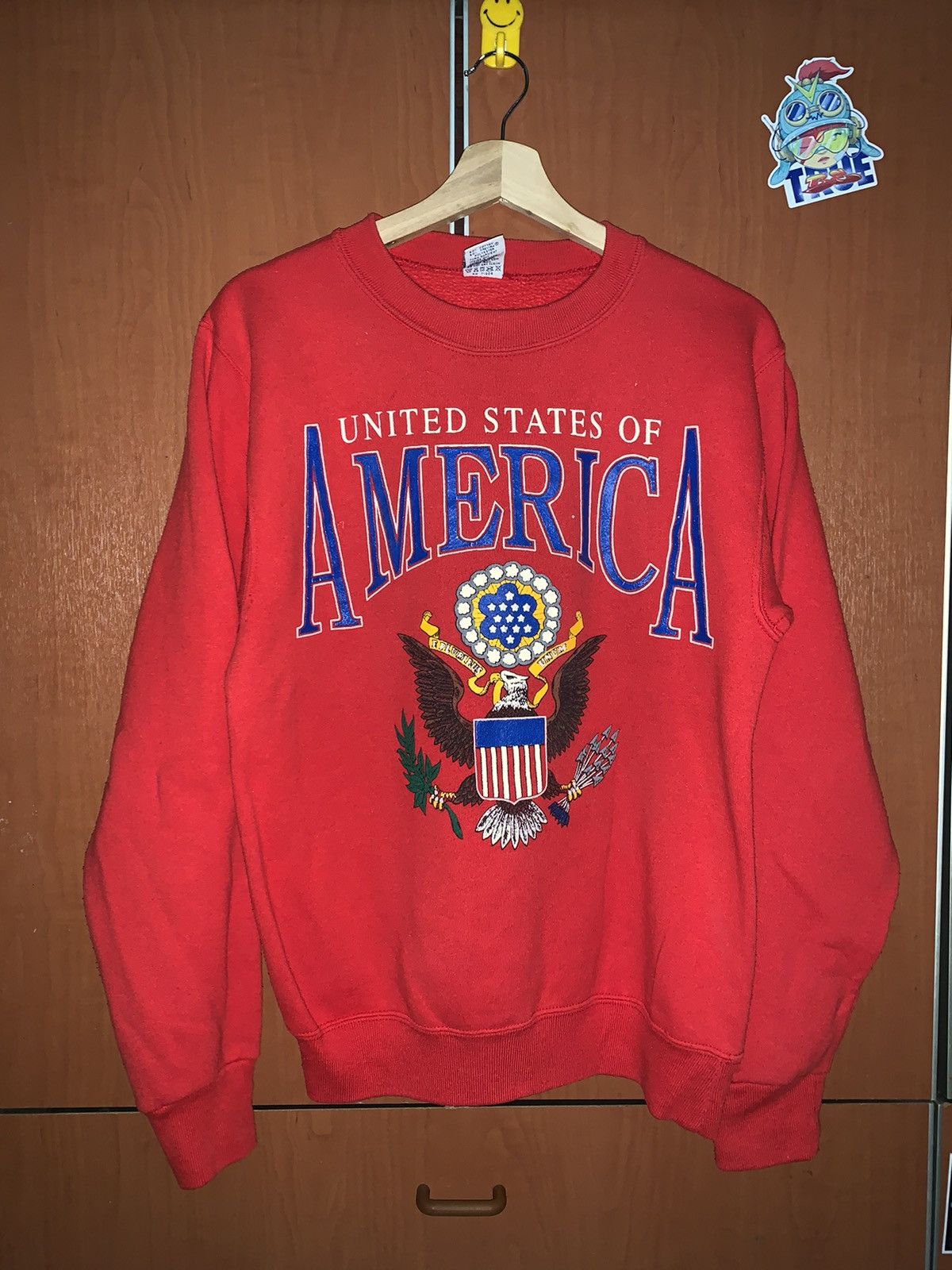 Vintage Vintage UNITED STATES OF AMERICA pullover sweatshirt 90’s Size US M / EU 48-50 / 2 - 1 Thumbnail