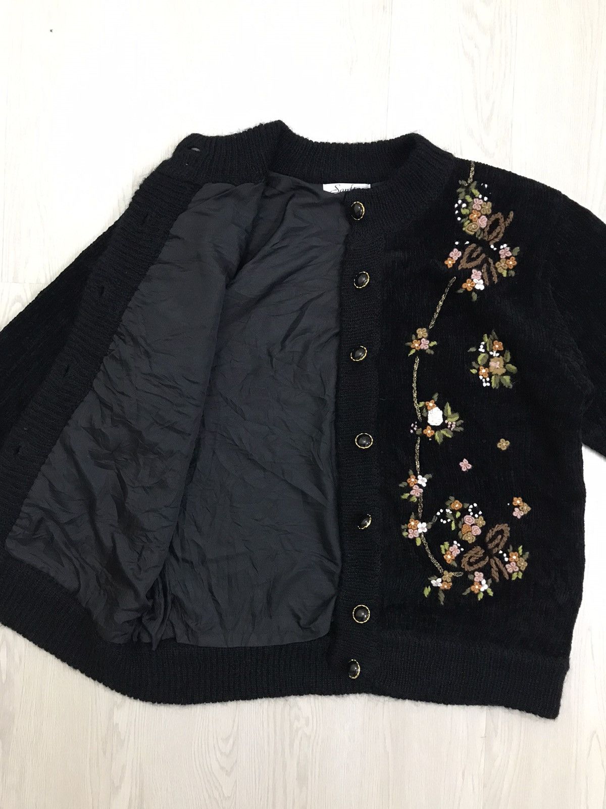 Japanese Brand × Vintage 💥RARE💥 Vintage Japanese Wool Quilted Jacket Embroidery Size L / US 10 / IT 46 - 6 Thumbnail