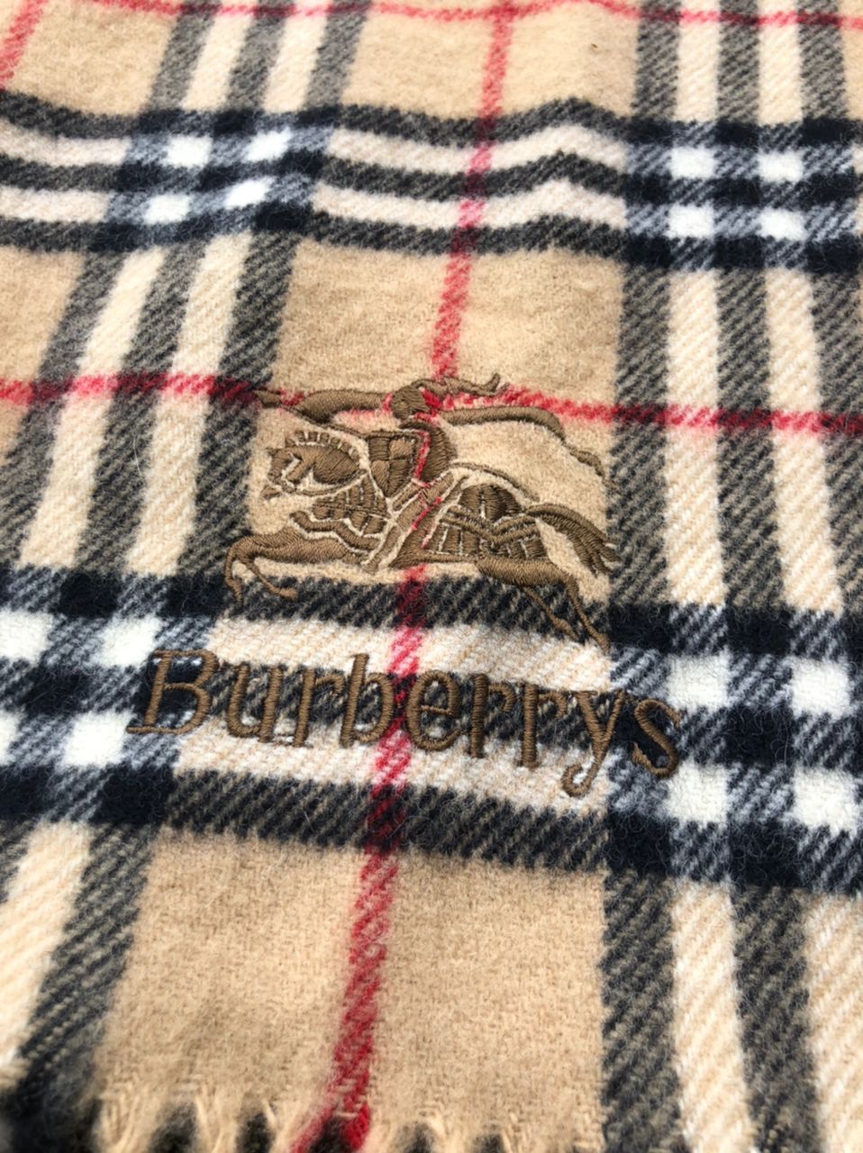 Burberry Burberry Japan Cashmere Scarves Beige Size ONE SIZE - 5 Thumbnail