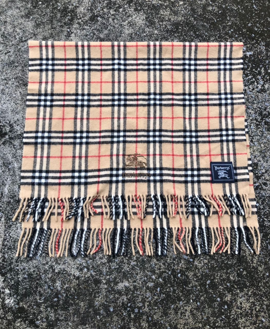 Burberry Burberry Japan Cashmere Scarves Beige Size ONE SIZE - 1 Thumbnail