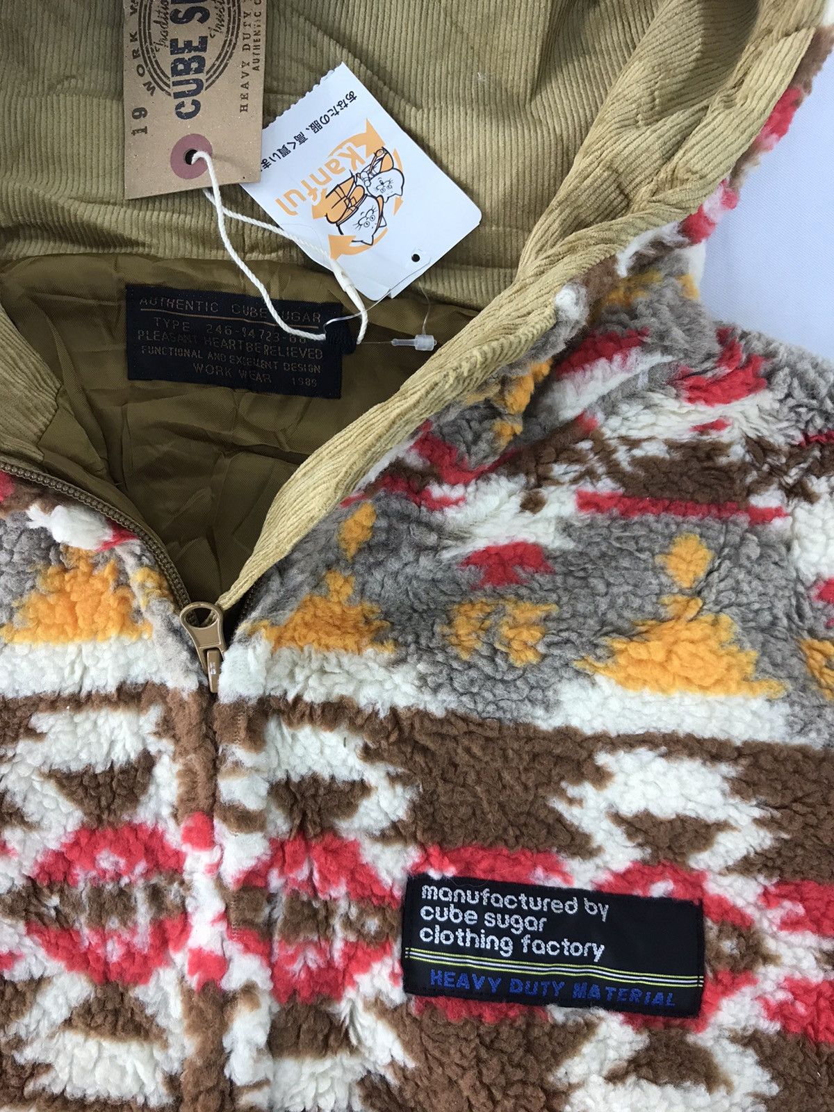 Japanese Brand Cube Sugar Grizzly Fluffy Wool Hoodies Navajo Aztec Ethic Size US M / EU 48-50 / 2 - 3 Thumbnail