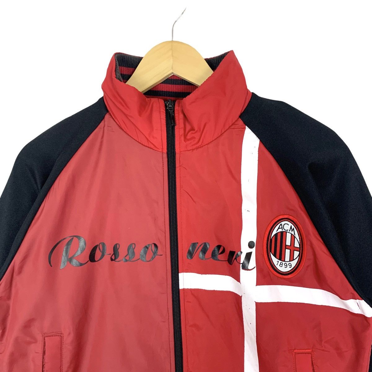 Adidas Vintage Adidas Rosso Neri A.C Milan Soccer Light Jacket / S Size US S / EU 44-46 / 1 - 2 Thumbnail