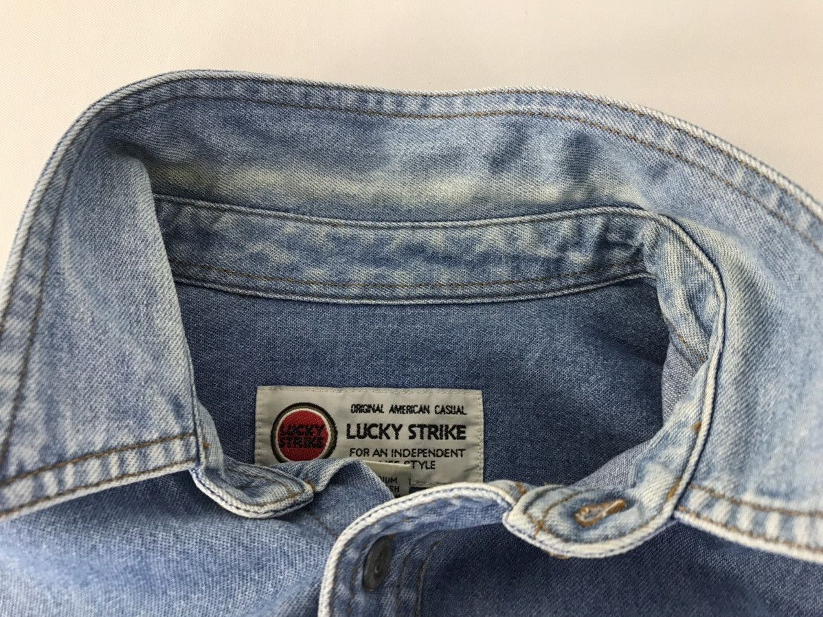 Vintage Vintage Lucky Strike Jeans Double Pocket Button Up Design Size US L / EU 52-54 / 3 - 12 Thumbnail