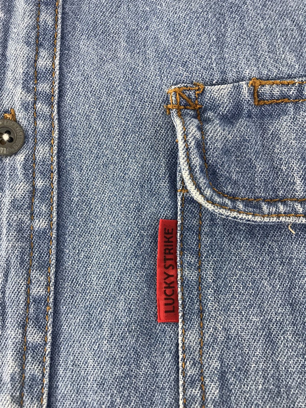 Vintage Vintage Lucky Strike Jeans Double Pocket Button Up Design Size US L / EU 52-54 / 3 - 5 Thumbnail