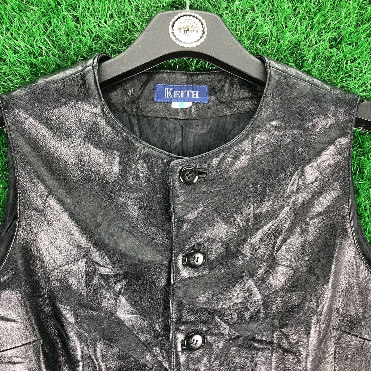 Japanese Brand Vintage 90's PU Leather Vest Women by KEITH Size XS / US 0-2 / IT 36-38 - 2 Thumbnail