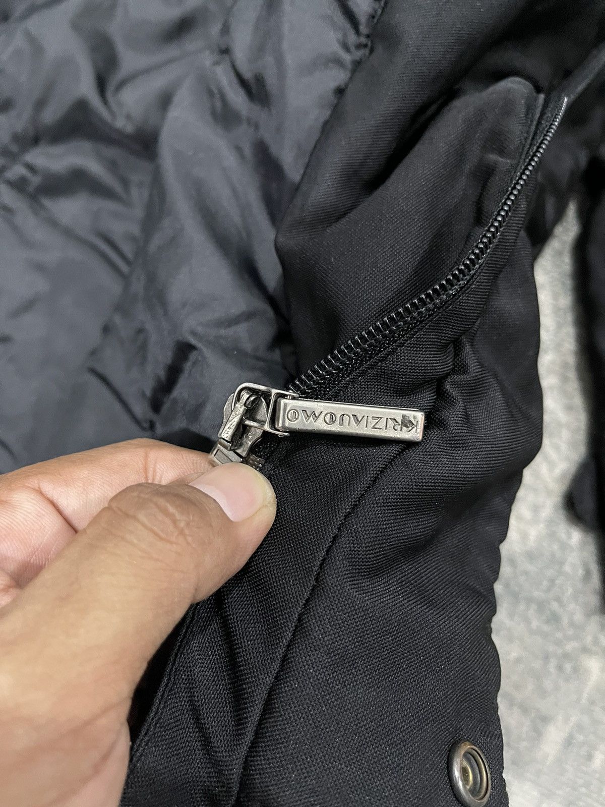 Krizia Uomo × Vintage Vintage Krizia Uomo Parka Coat Black Jacket Size US L / EU 52-54 / 3 - 15 Thumbnail