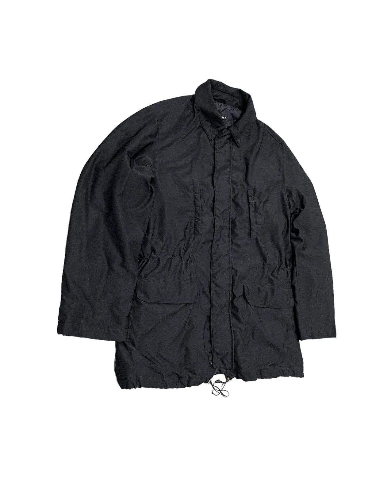 Krizia Uomo × Vintage Vintage Krizia Uomo Parka Coat Black Jacket Size US L / EU 52-54 / 3 - 3 Thumbnail