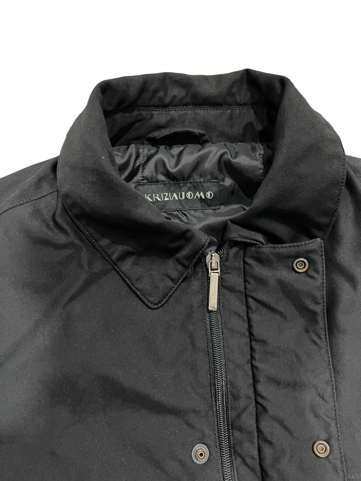 Krizia Uomo × Vintage Vintage Krizia Uomo Parka Coat Black Jacket Size US L / EU 52-54 / 3 - 12 Thumbnail