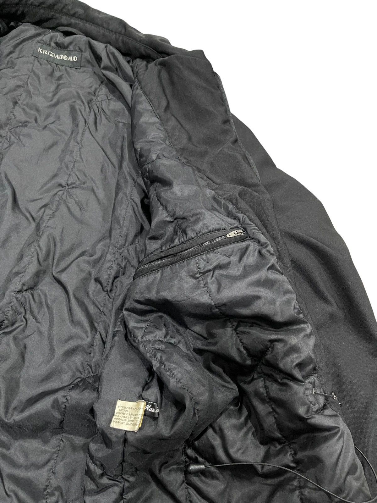 Krizia Uomo × Vintage Vintage Krizia Uomo Parka Coat Black Jacket Size US L / EU 52-54 / 3 - 10 Thumbnail