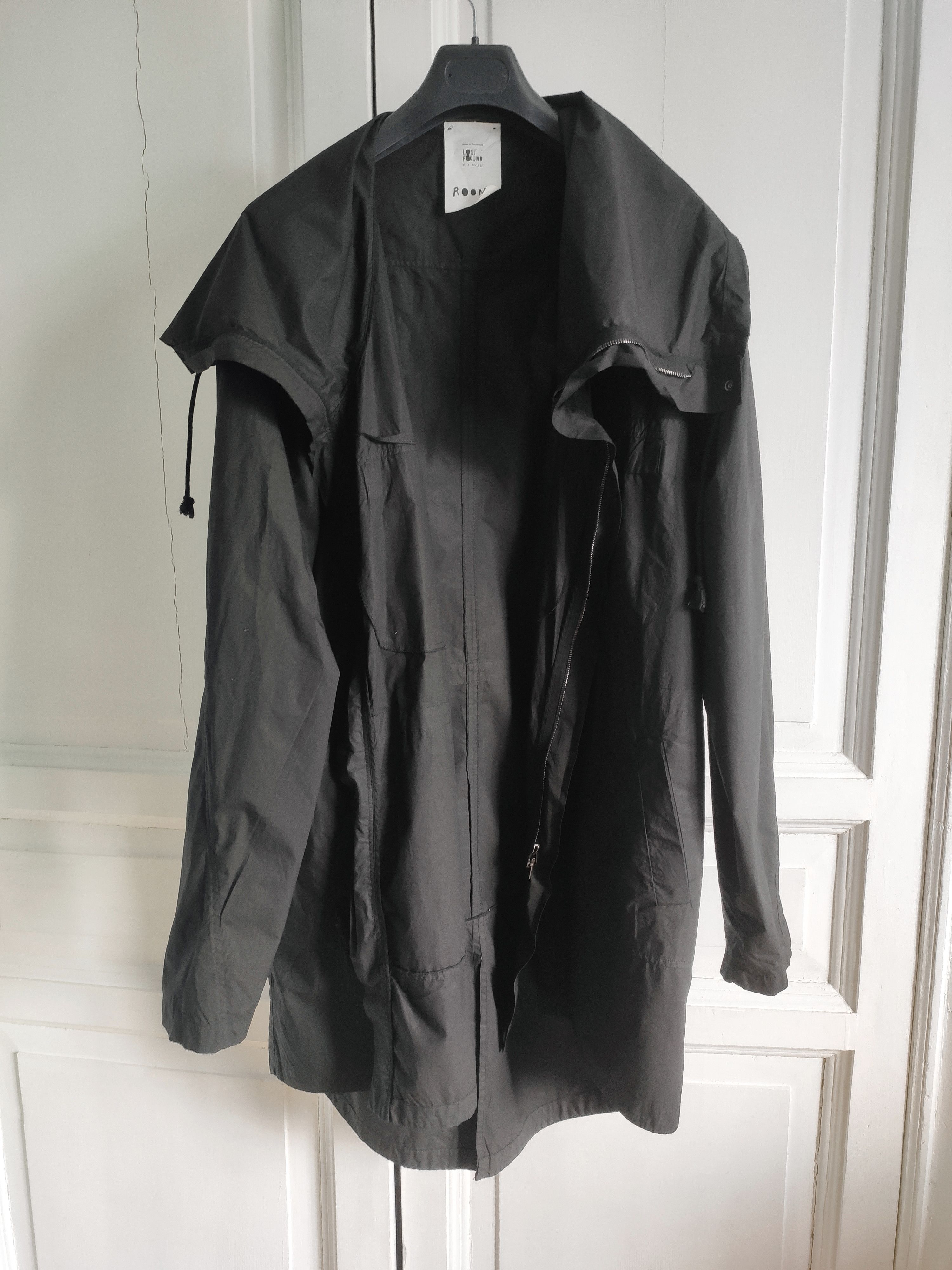 image of Lost Found Ria Dunn Long Light Coat.like Ziggy Chen Or Yohji Yamamoto in Black, Men's (Size XL)