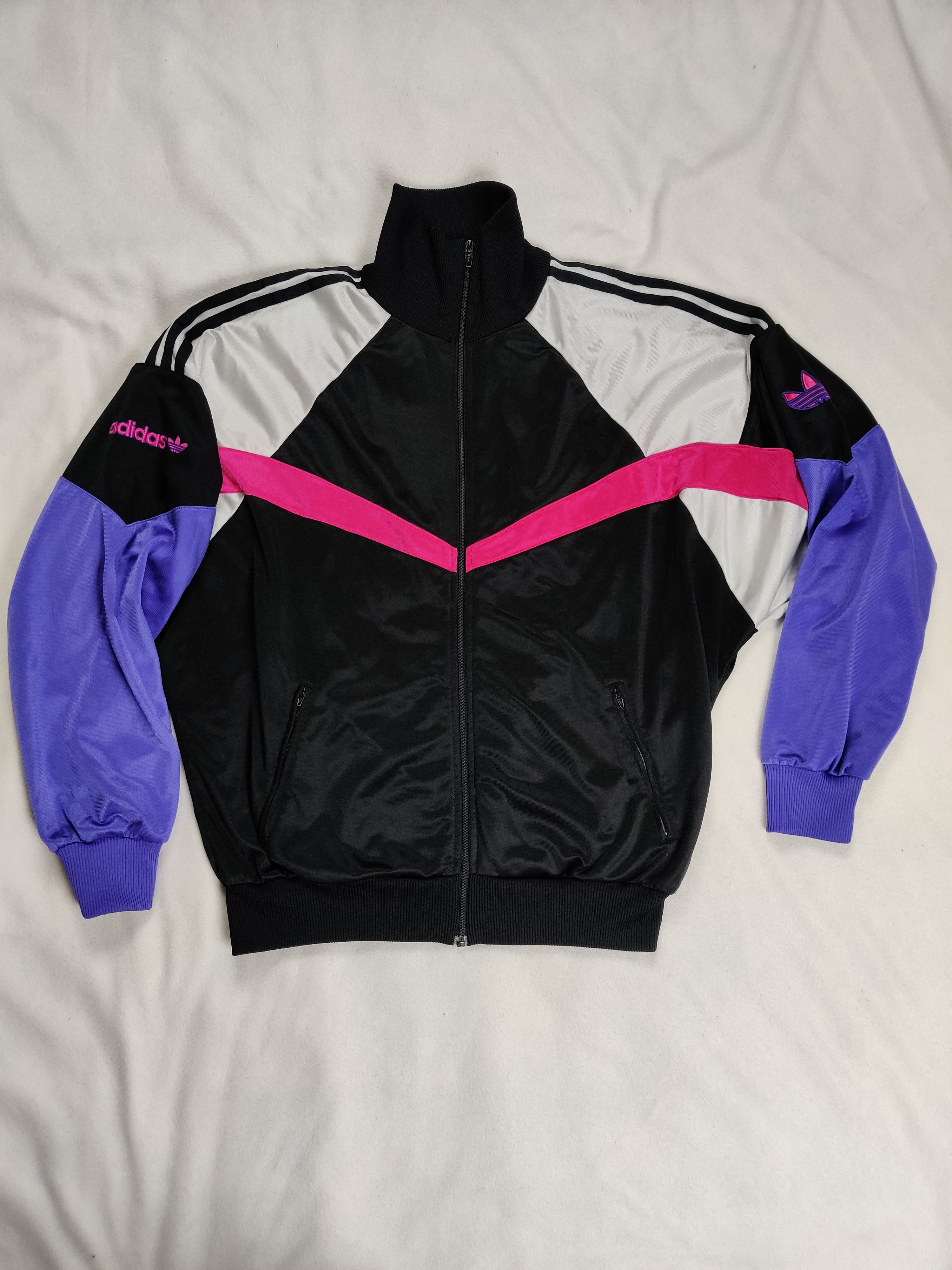 Adidas × Vintage Rare ADIDAS Vintage Track Jacket Top 80s 90s Size US M / EU 48-50 / 2 - 1 Thumbnail