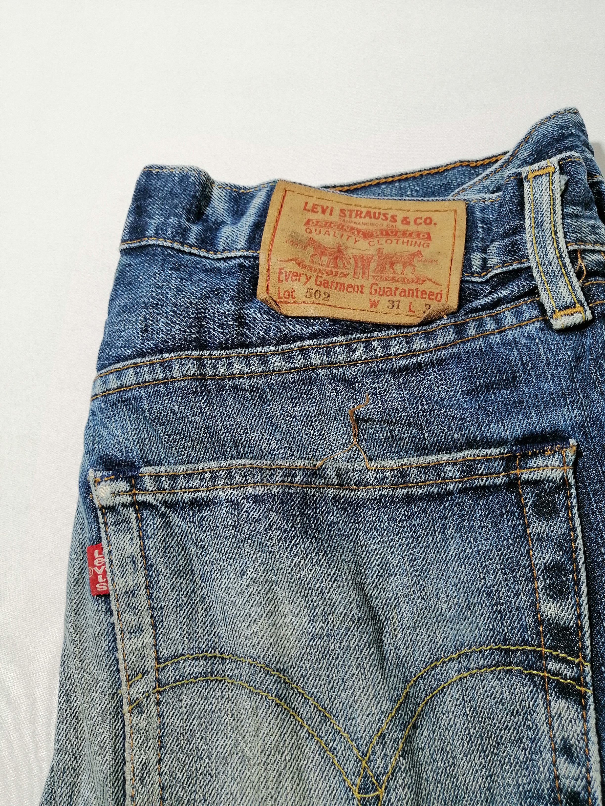 Levi's × Levi's Vintage Clothing Levi's Strauss 502 Distressed Denim Jeans Size US 30 / EU 46 - 9 Thumbnail