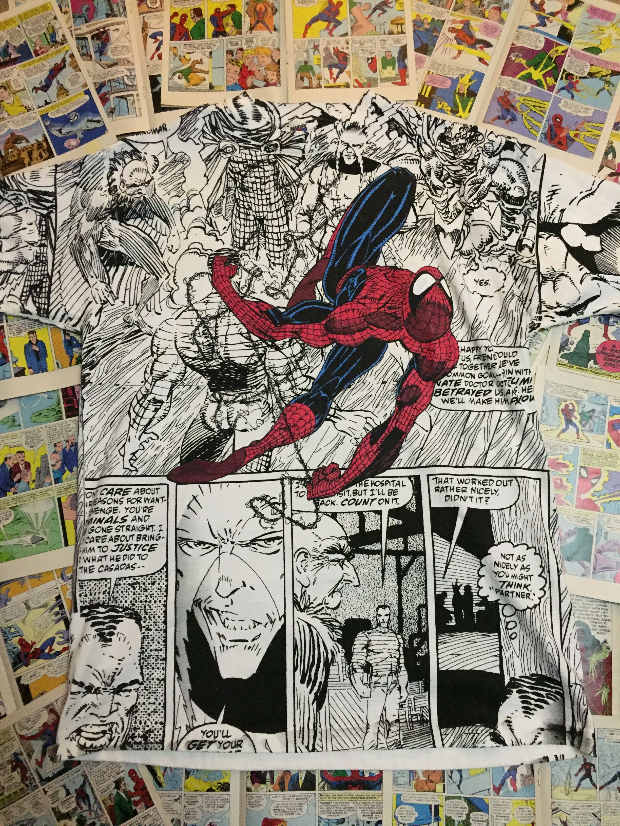 Marvel Comics × Vintage Vintage Spider-man Mega Shirt Size US XL / EU 56 / 4 - 2 Thumbnail