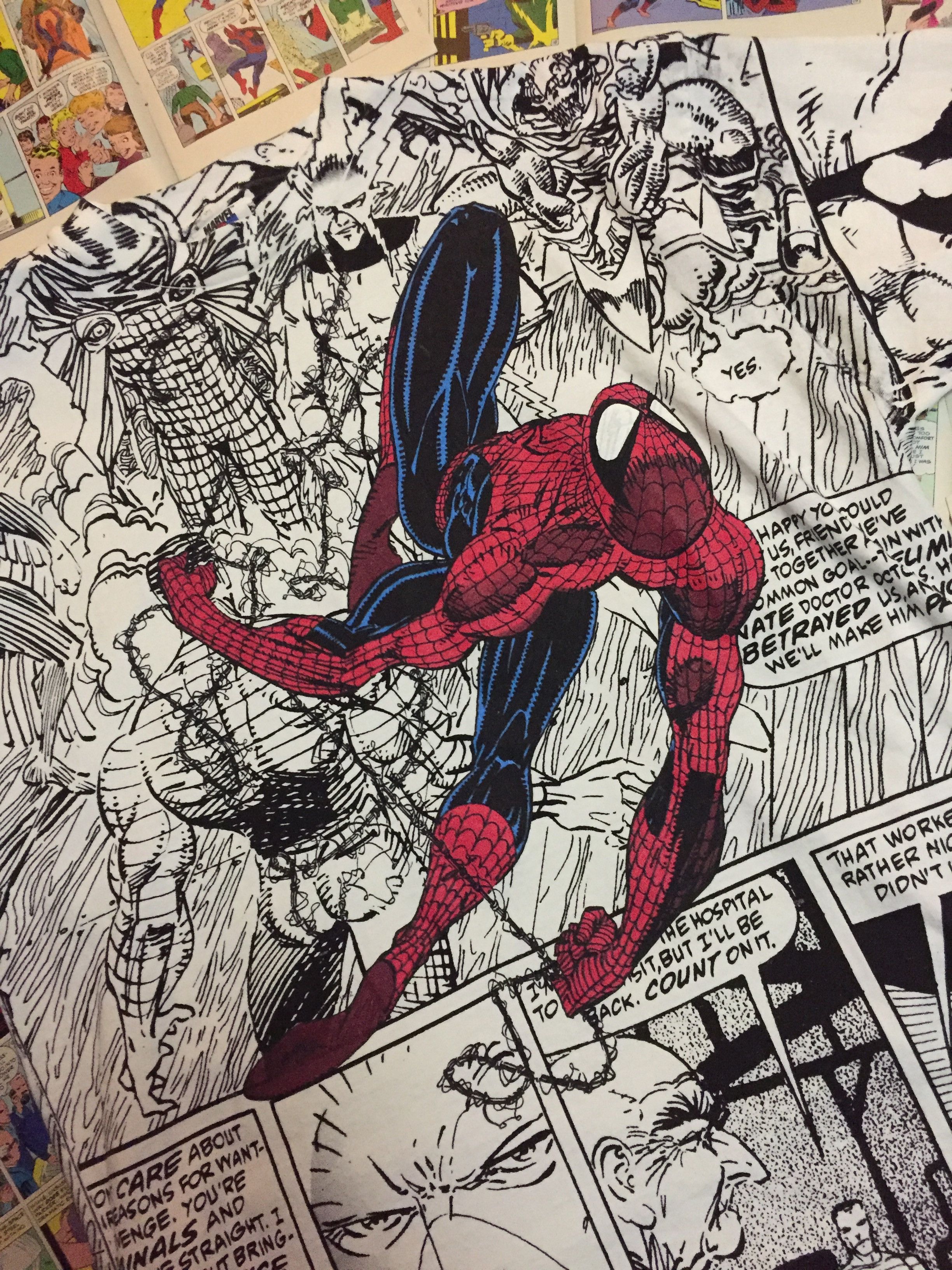 Marvel Comics × Vintage Vintage Spider-man Mega Shirt Size US XL / EU 56 / 4 - 3 Thumbnail