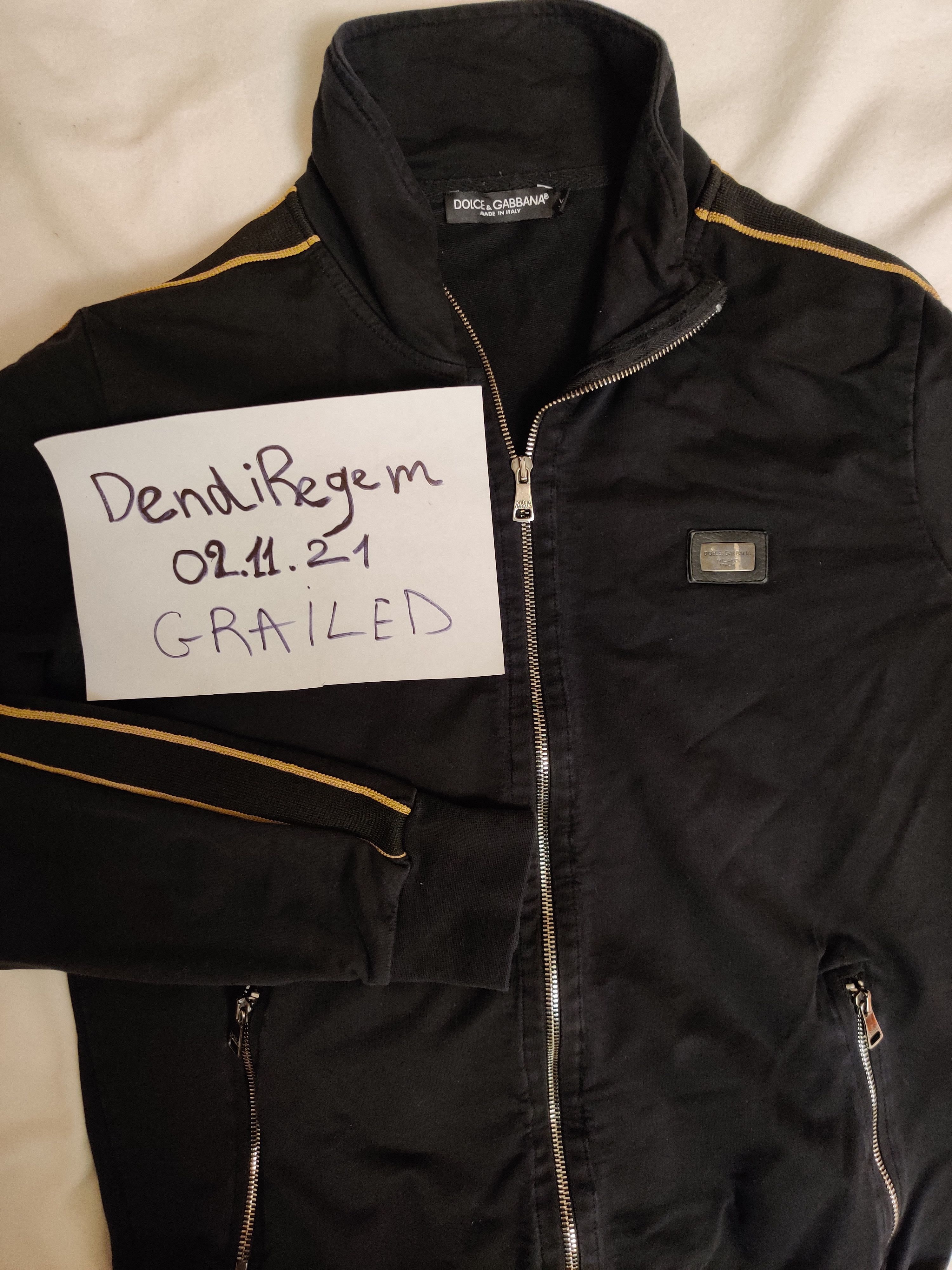 Dolce & Gabbana × Vintage Dolce Gabbana Gold/Black Metal logo Zip Up Jacket Size US S / EU 44-46 / 1 - 8 Thumbnail