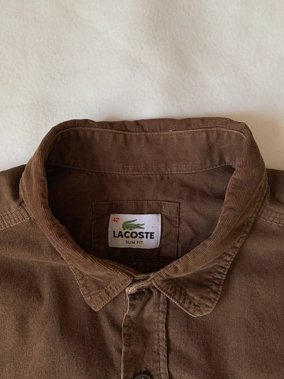 Lacoste × Vintage Vintage Lacoste Corduroy Button Shirt Size US L / EU 52-54 / 3 - 8 Thumbnail