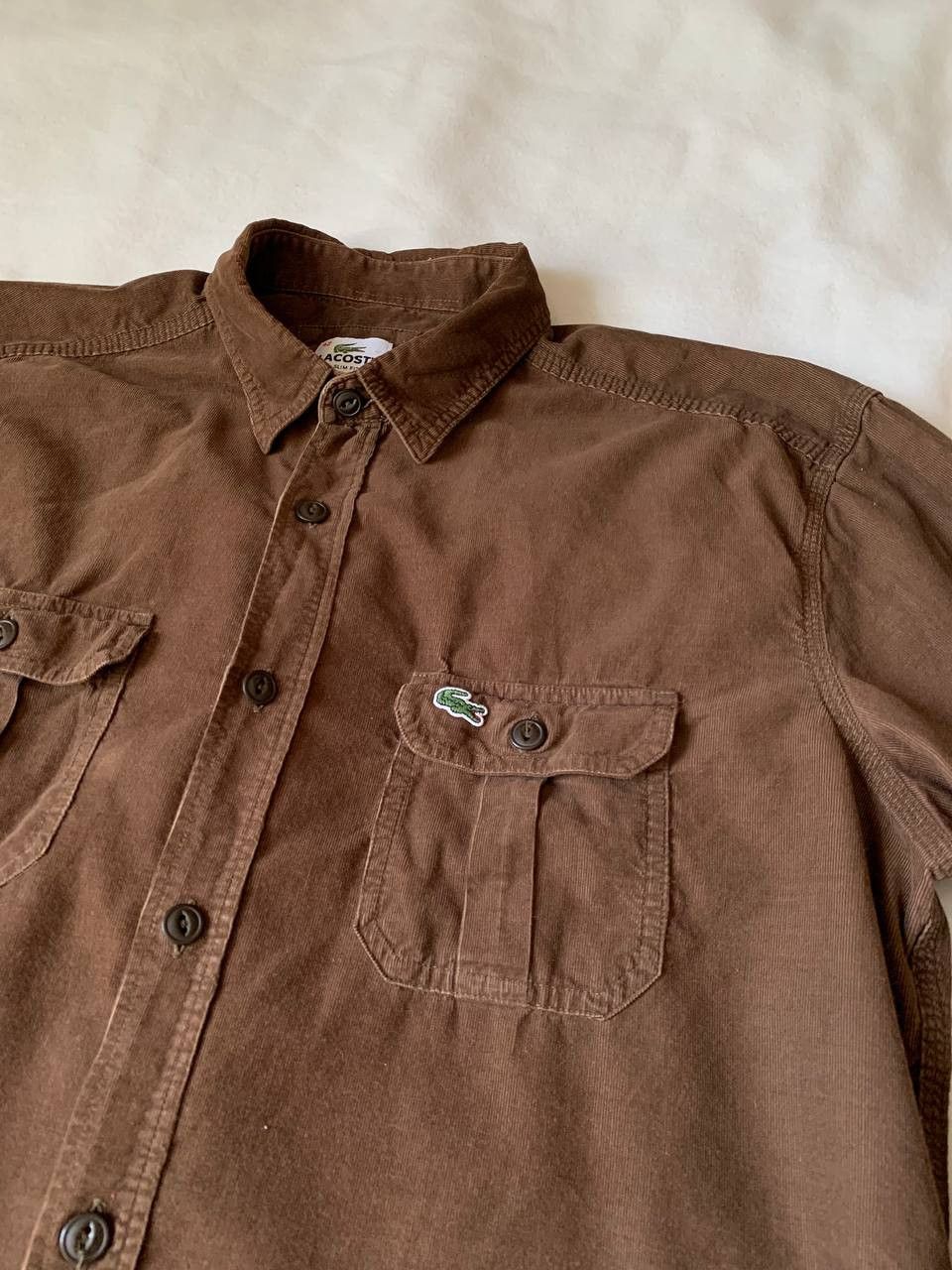 Lacoste × Vintage Vintage Lacoste Corduroy Button Shirt Size US L / EU 52-54 / 3 - 6 Thumbnail