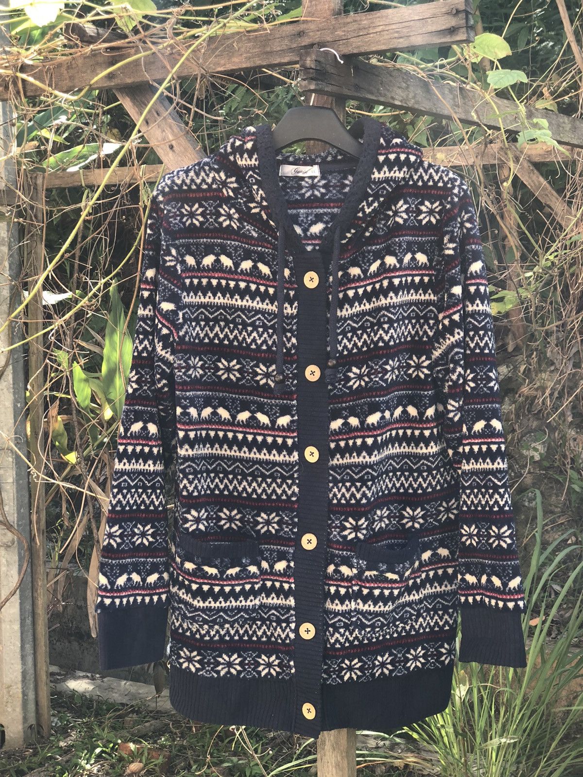 Japanese Brand Navajo Multicolor Motive Native Fleece Hoodie by Ganiel Size M / US 6-8 / IT 42-44 - 1 Thumbnail