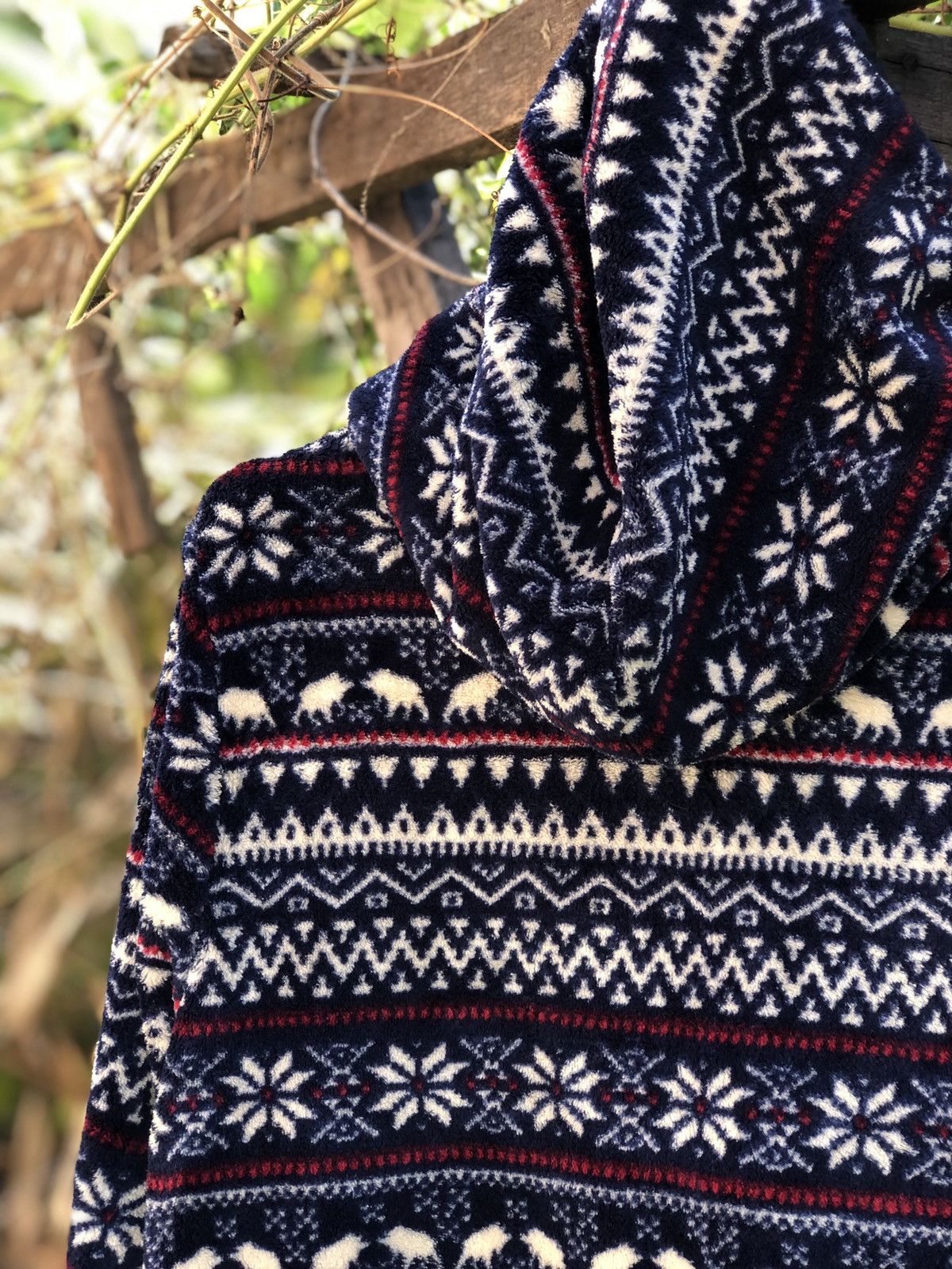 Japanese Brand Navajo Multicolor Motive Native Fleece Hoodie by Ganiel Size M / US 6-8 / IT 42-44 - 7 Thumbnail