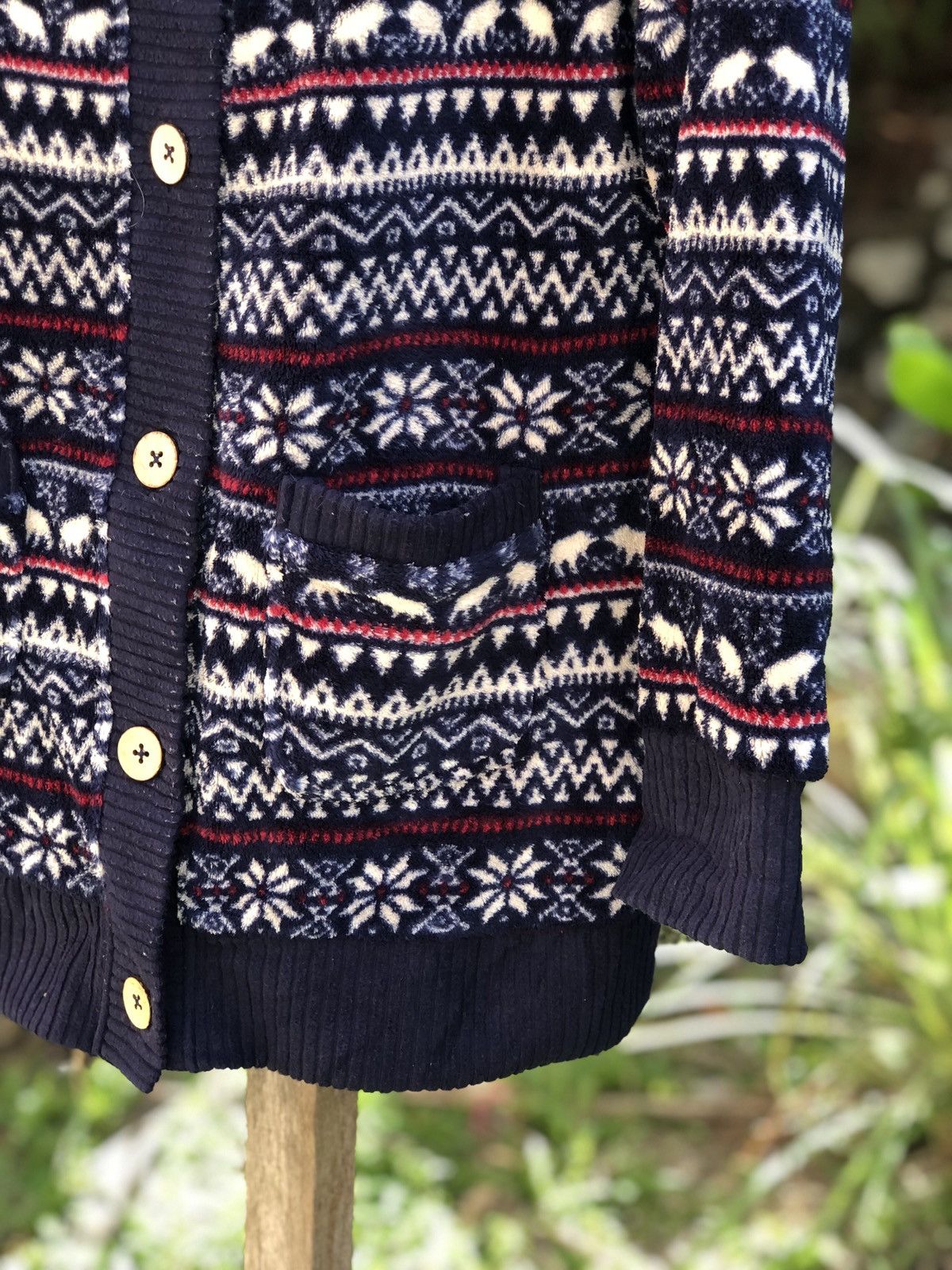Japanese Brand Navajo Multicolor Motive Native Fleece Hoodie by Ganiel Size M / US 6-8 / IT 42-44 - 3 Thumbnail