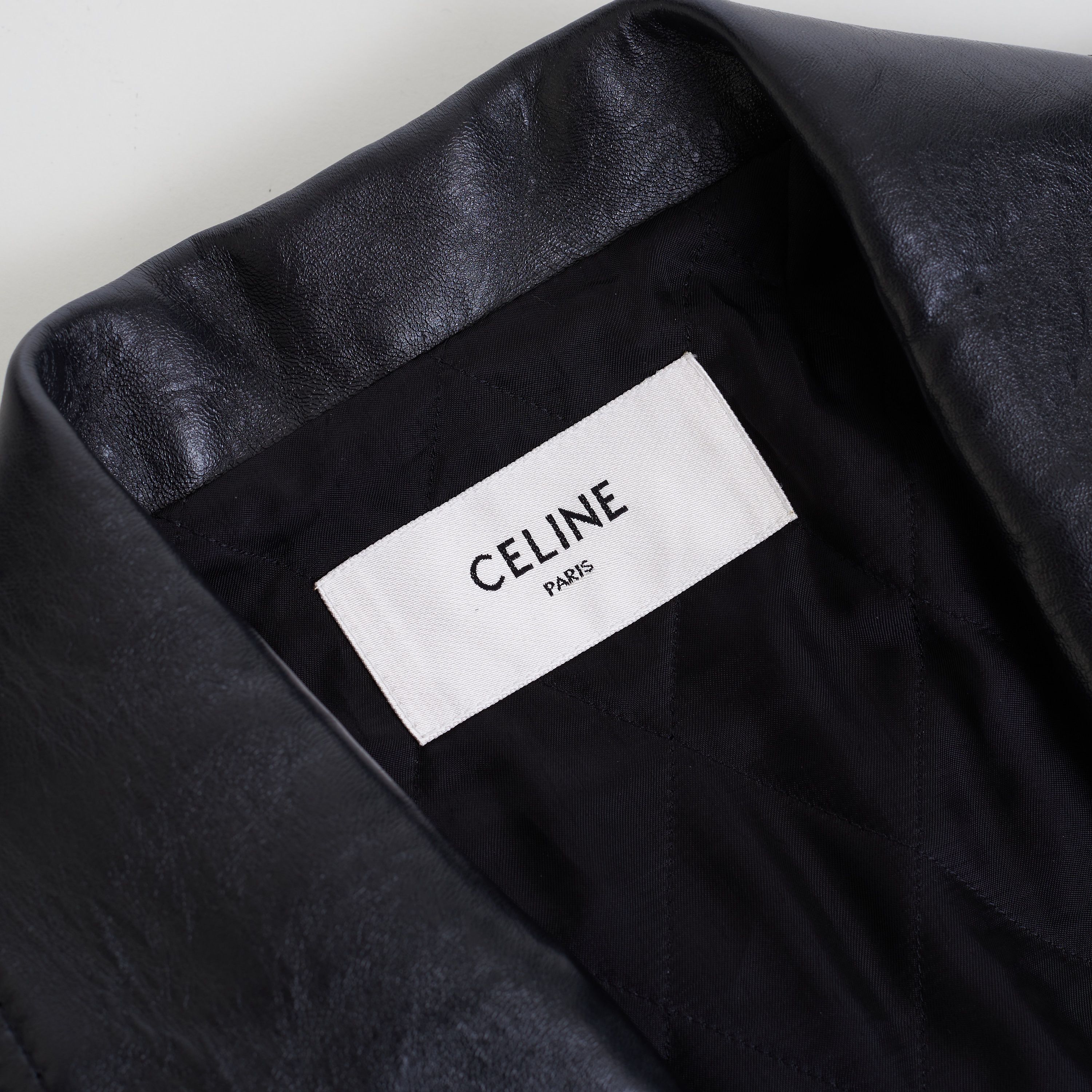 Celine Loose Fit Biker Jacket In Soft Lambskin Leather Size US M / EU 48-50 / 2 - 24 Thumbnail