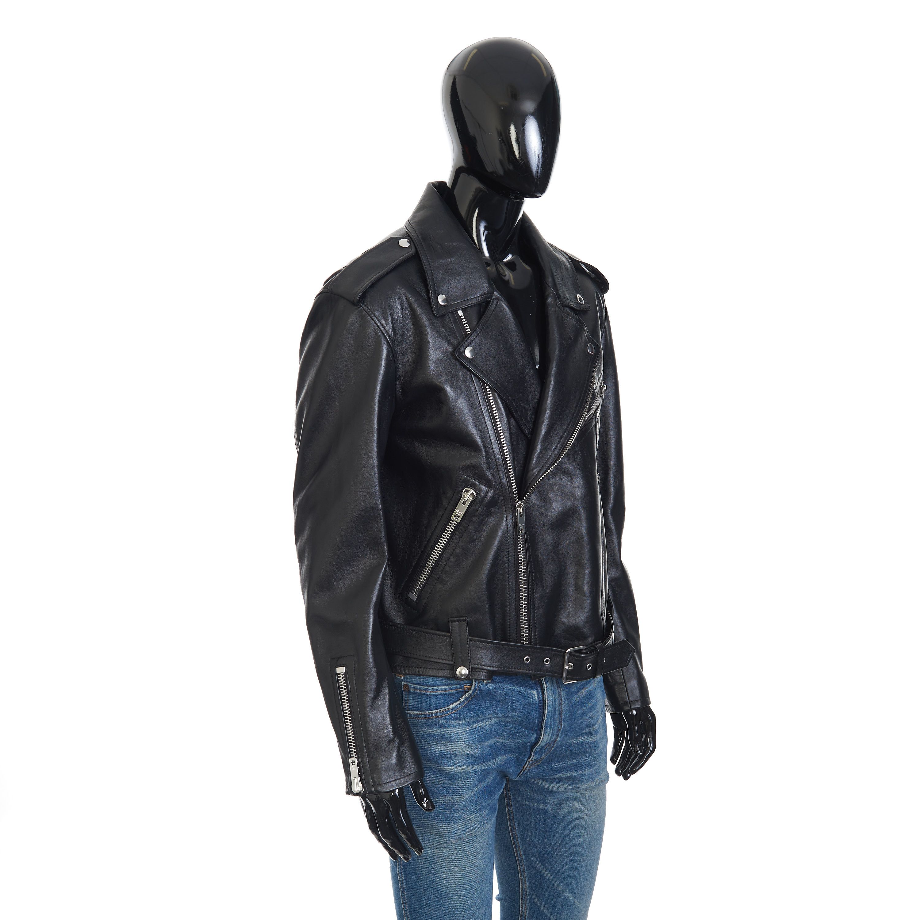 Celine Loose Fit Biker Jacket In Soft Lambskin Leather Size US M / EU 48-50 / 2 - 9 Thumbnail