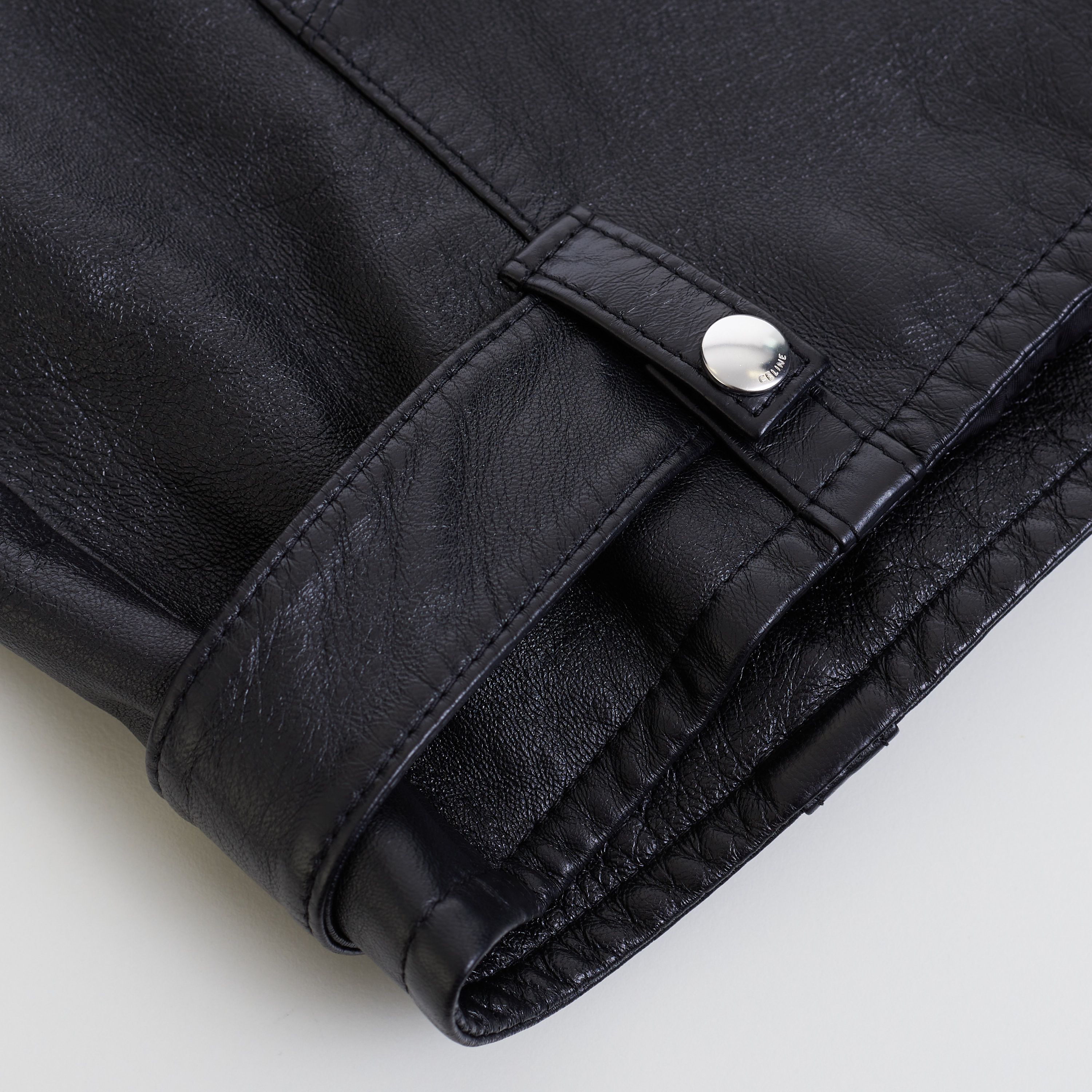 Celine Loose Fit Studded Biker Jacket In Black & Red Soft Lambskin Size US M / EU 48-50 / 2 - 25 Thumbnail