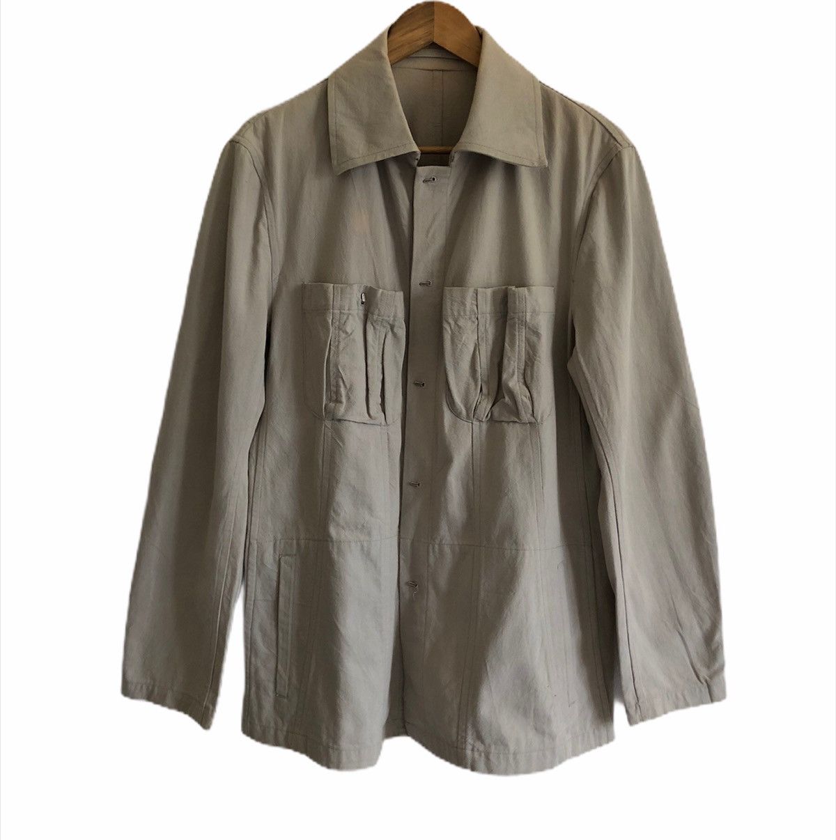 image of Avant Garde x Yohji Yamamoto Grailyuji Yamada Minimal Work Jacket in Silver, Men's (Size Small)