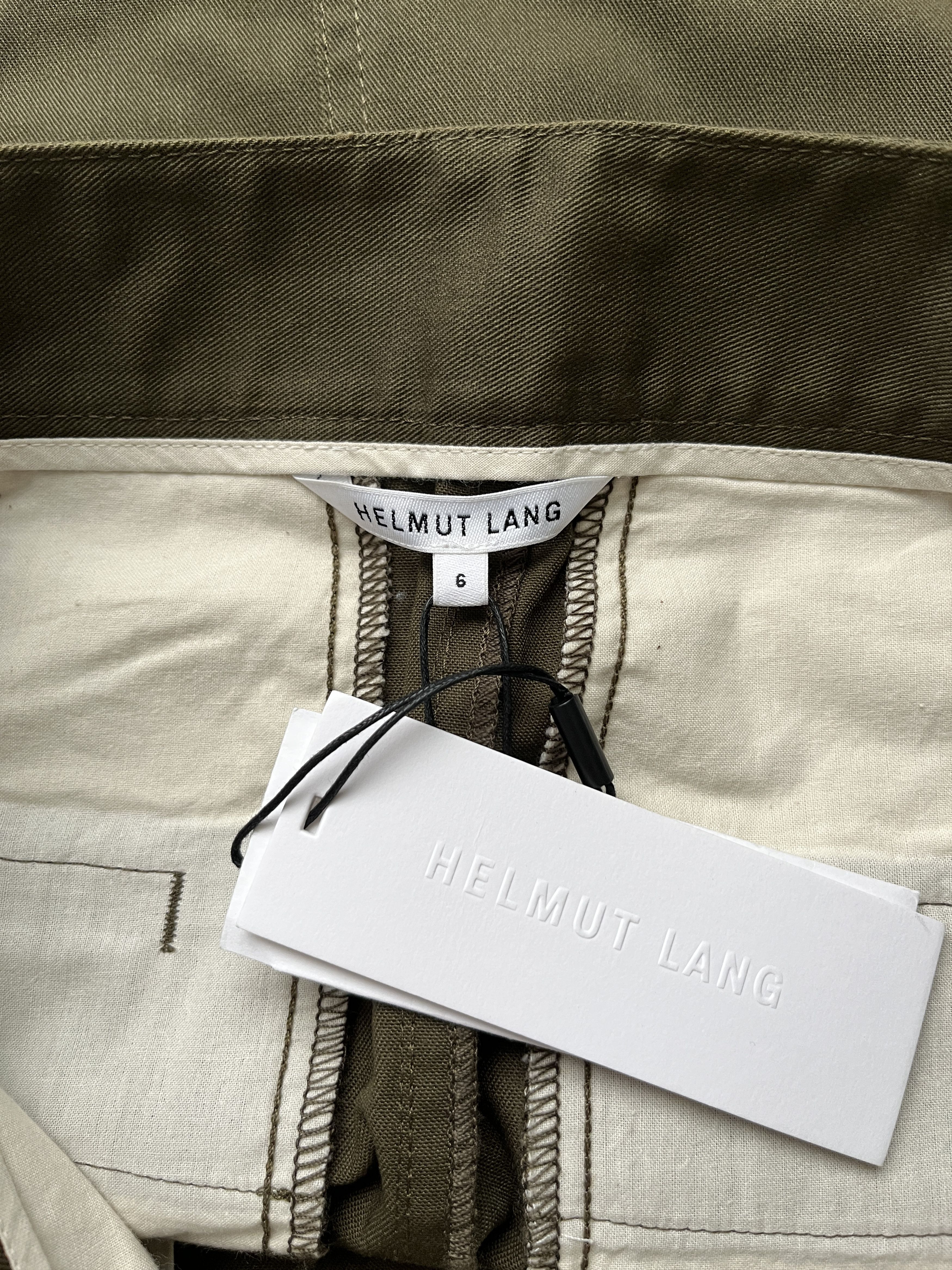 Helmut Lang ⚡️QUICK SALE⚡️Helmut Lang Khaki Asymmetric Cargo Mini Skirt Size 28" / US 6 / IT 42 - 3 Thumbnail
