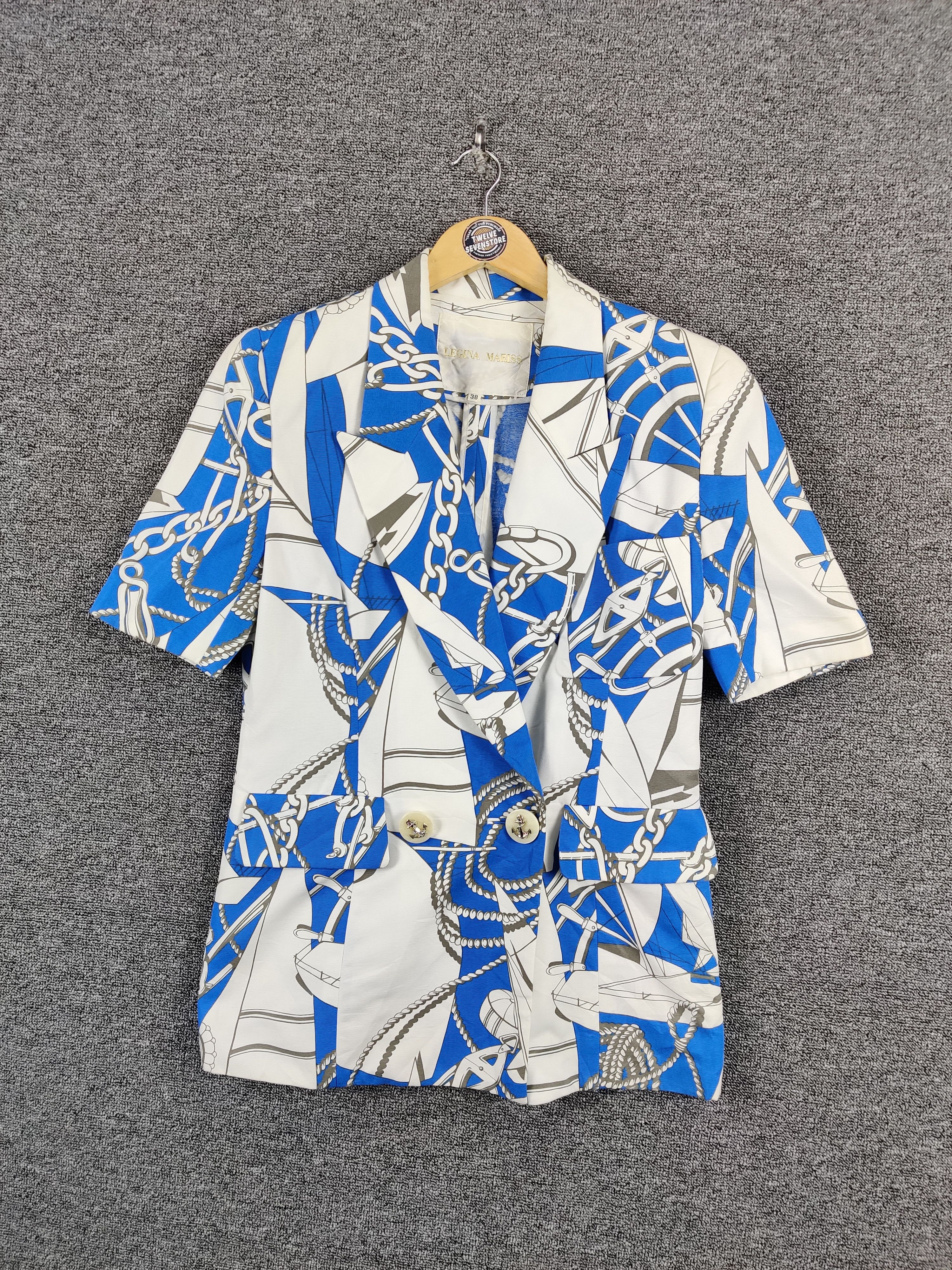 Japanese Brand Vintage Legina Mariss Short Sleeve Button Ups Nice Design Size US M / EU 48-50 / 2 - 2 Thumbnail