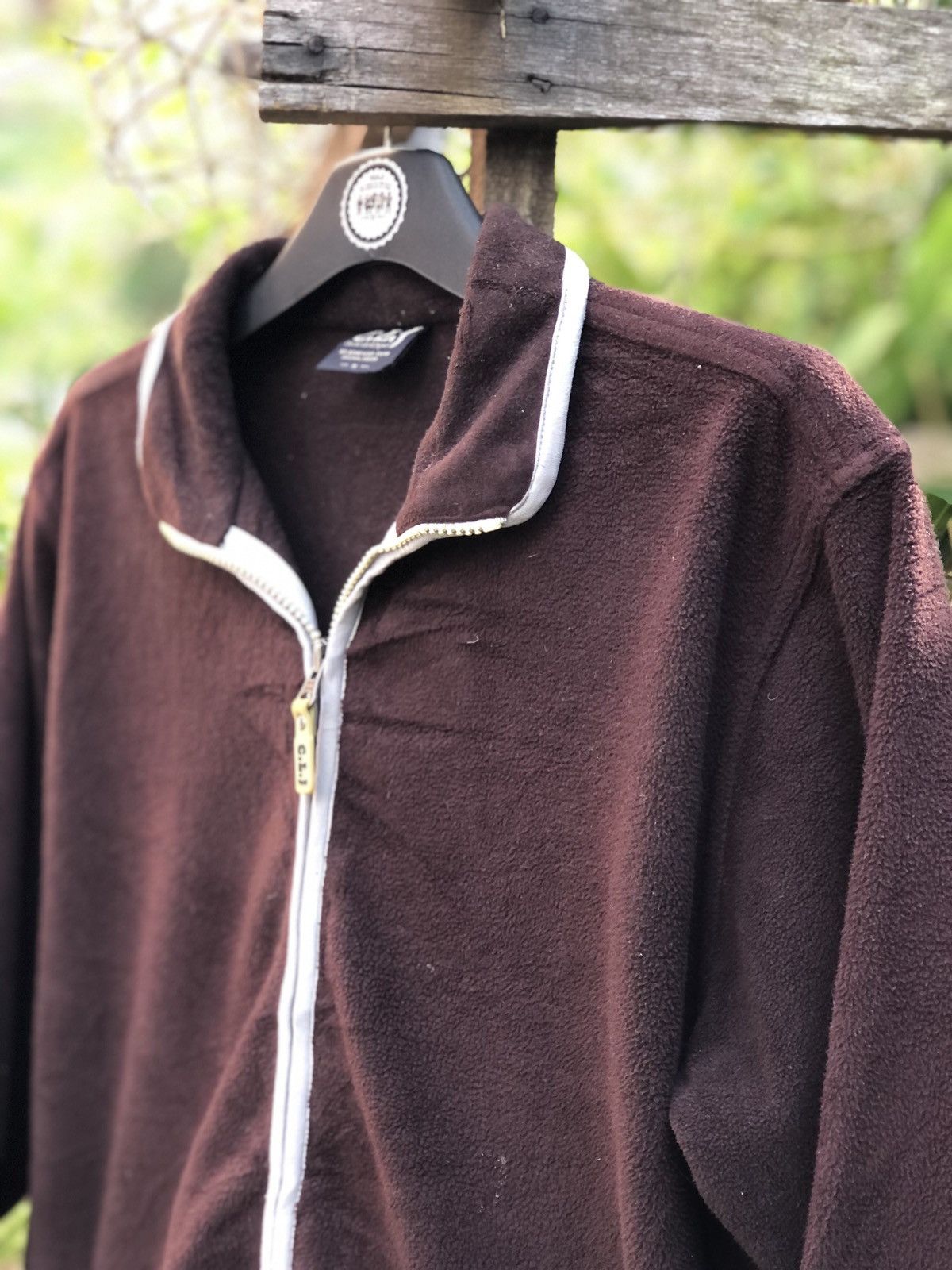 Japanese Brand Vintage Brown Fleece Zipper Sweater by C.L.J Size US L / EU 52-54 / 3 - 2 Thumbnail