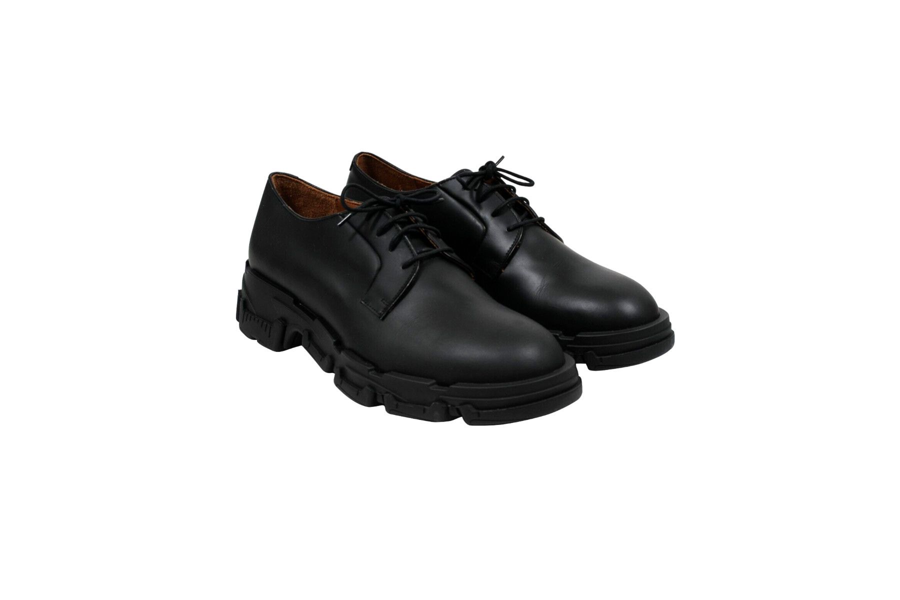 Lanvin Black Leather Chunky Derbys - 01709-B Size US 11.5 / EU 44-45 - 1 Thumbnail