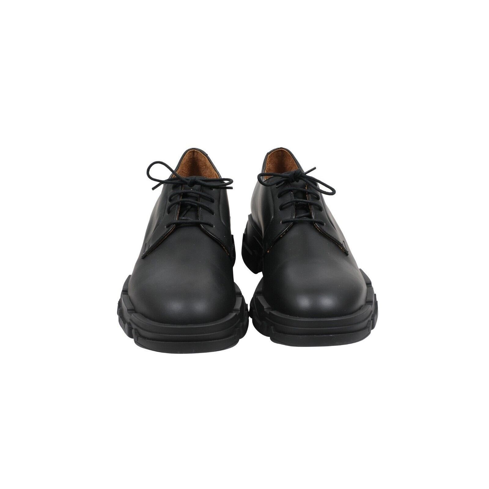 Lanvin Black Leather Chunky Derbys - 01709-B Size US 11.5 / EU 44-45 - 2 Thumbnail