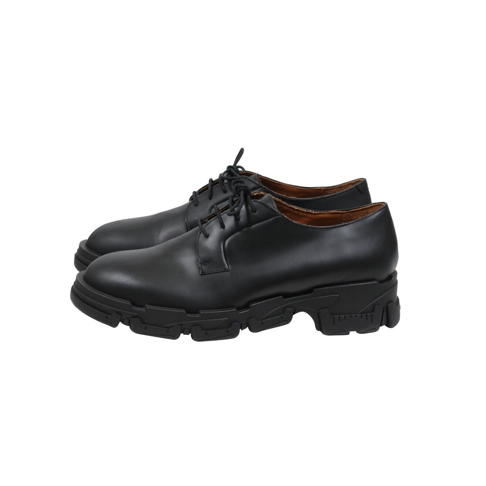 Lanvin Black Leather Chunky Derbys - 01709-B Size US 11.5 / EU 44-45 - 4 Thumbnail