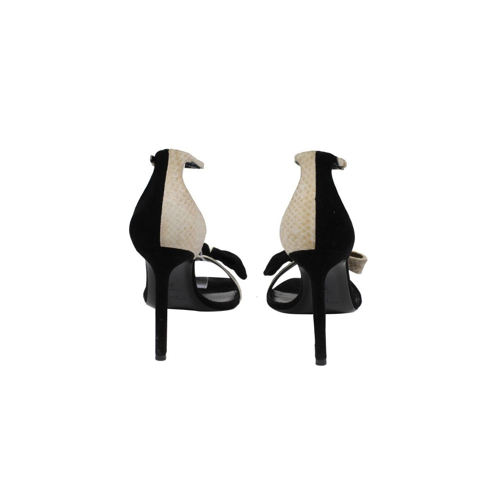 Saint Laurent Paris Amber Bow Tie Sandals Black White Size US 9 / IT 39 - 4 Thumbnail