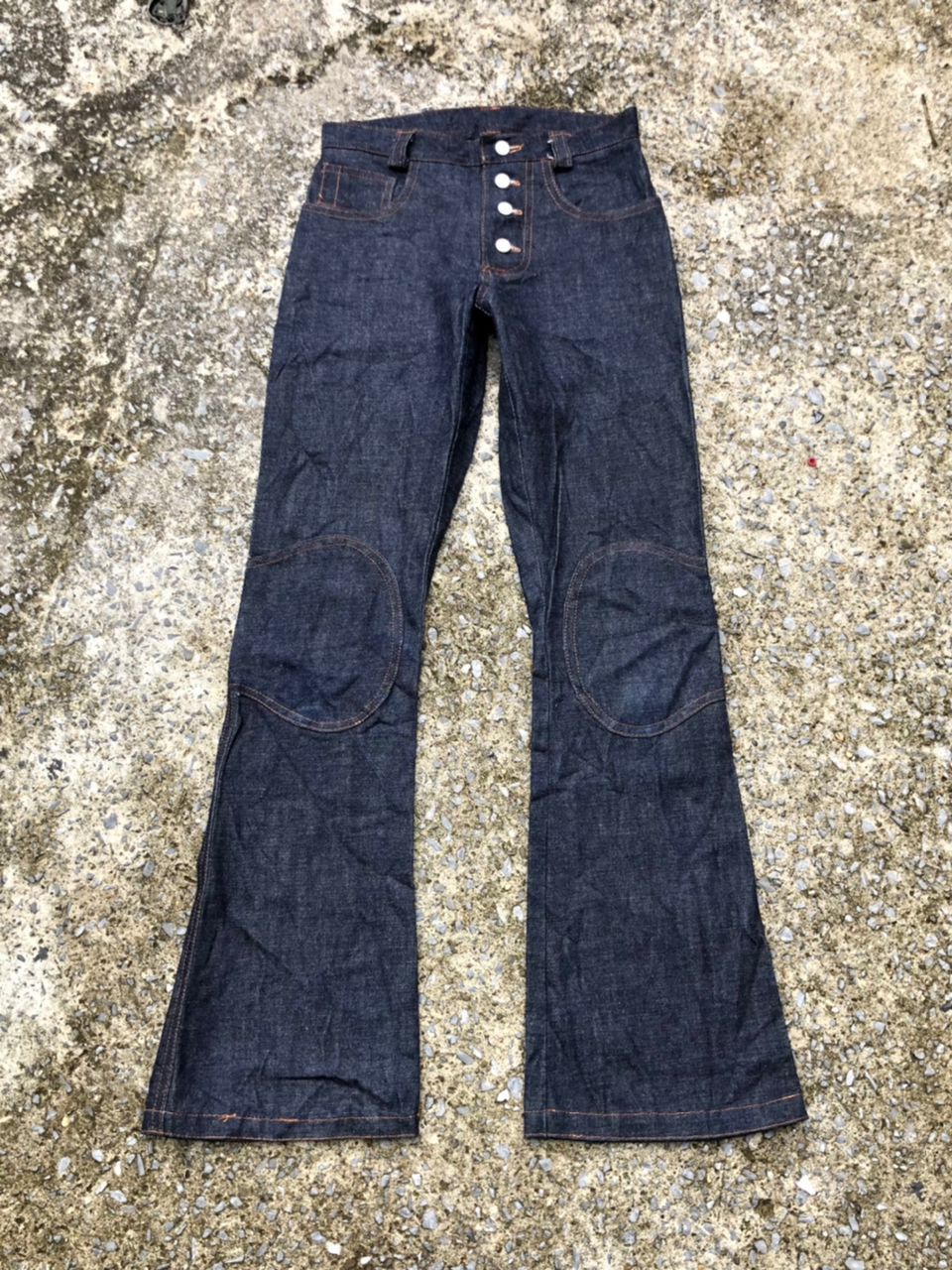 Japanese Brand Alissa Japan Fly Button Flare Denim Jeans Size 28" / US 6 / IT 42 - 1 Thumbnail