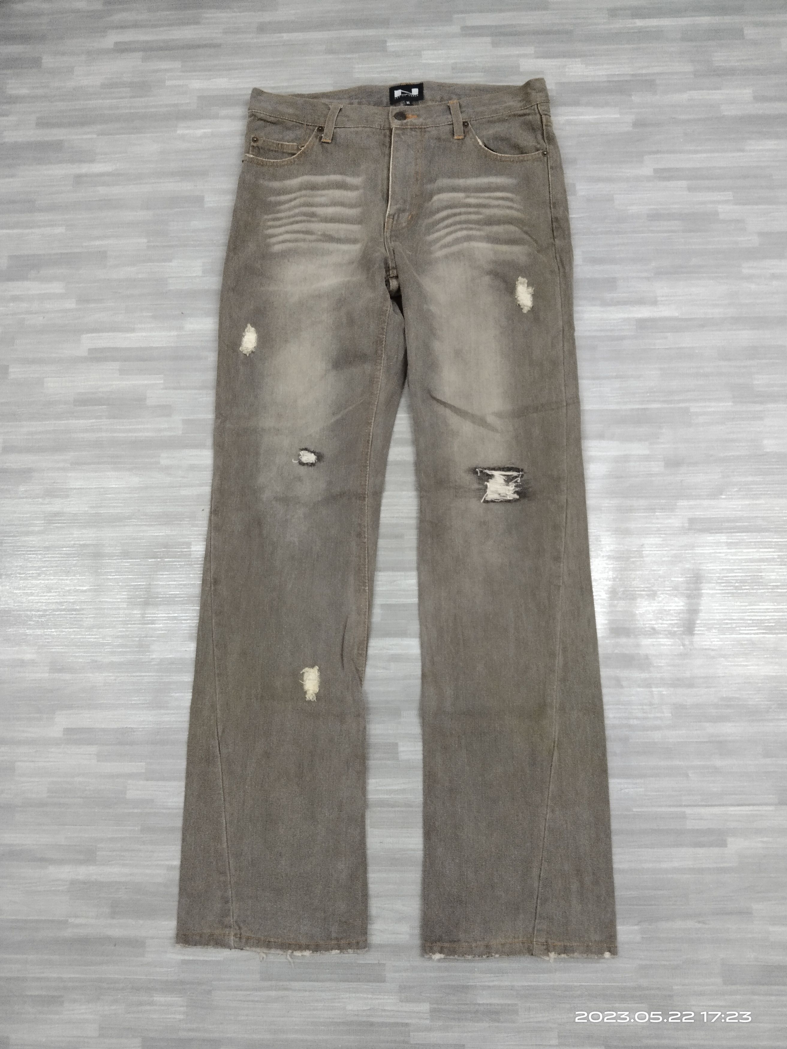Japanese Brand RiPED TWIST NYLAUS DENIM PANTS Size US 32 / EU 48 - 2 Thumbnail