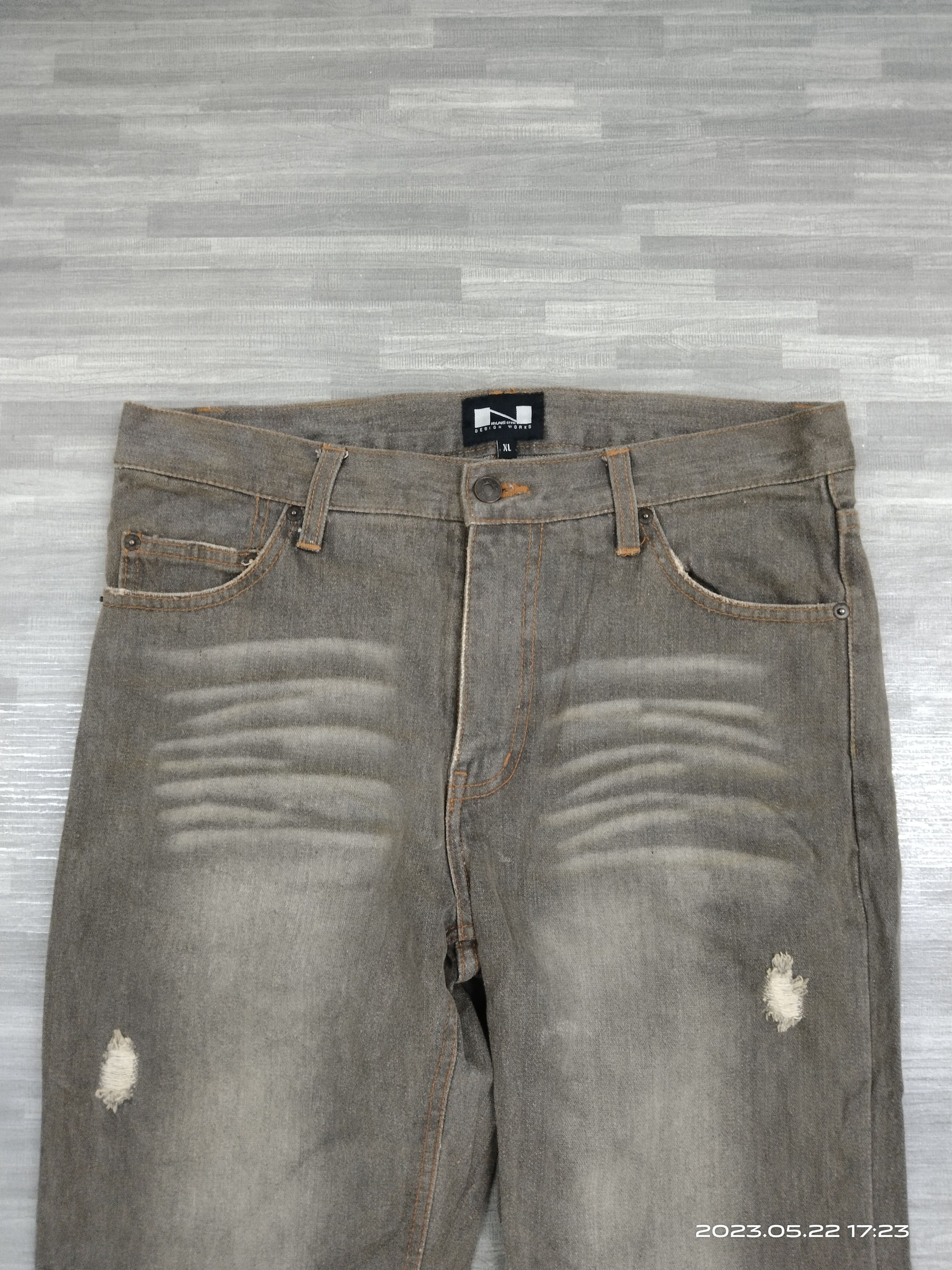 Japanese Brand RiPED TWIST NYLAUS DENIM PANTS Size US 32 / EU 48 - 4 Thumbnail