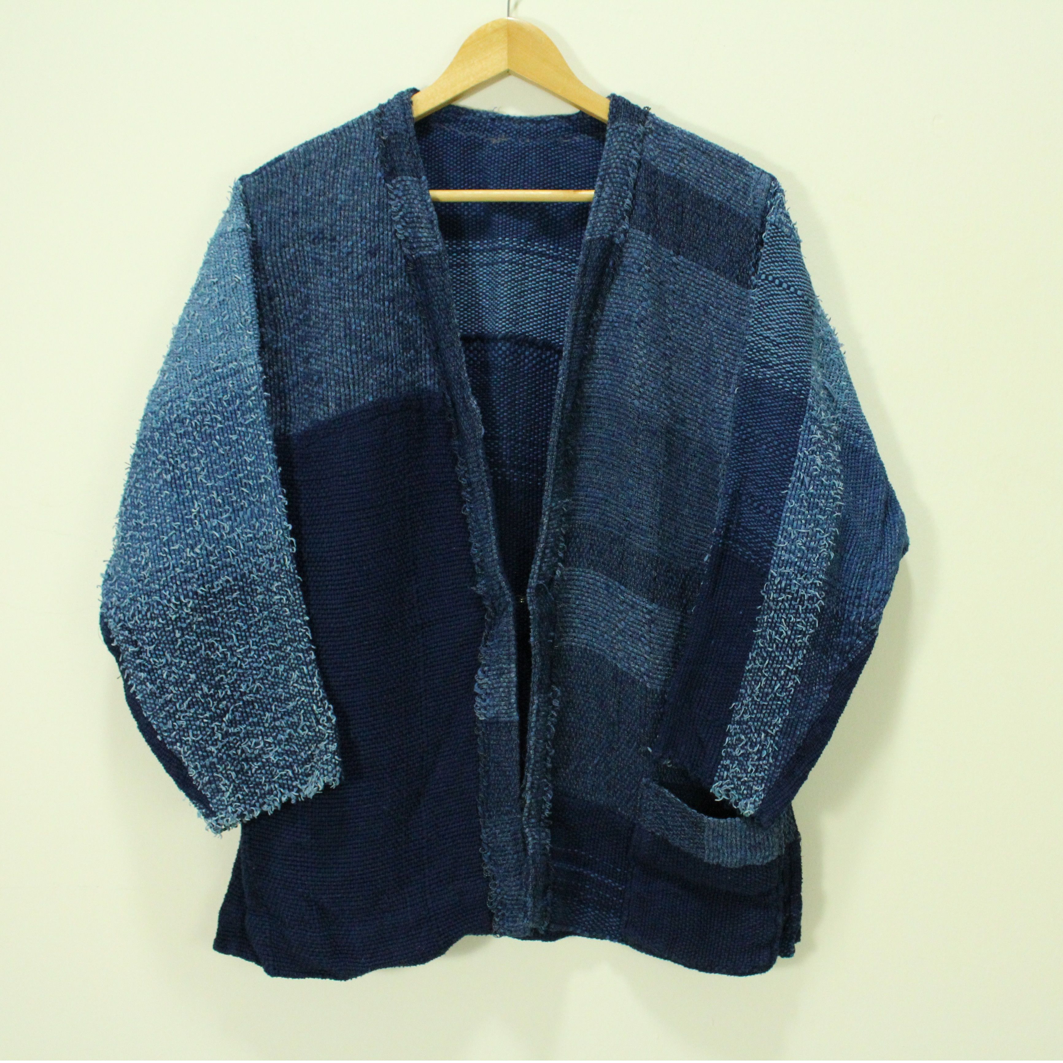 Japanese Brand × Vintage Vintage Japanese Blanket Cardigan Indigo Sanjuro Noragi Size US M / EU 48-50 / 2 - 1 Thumbnail