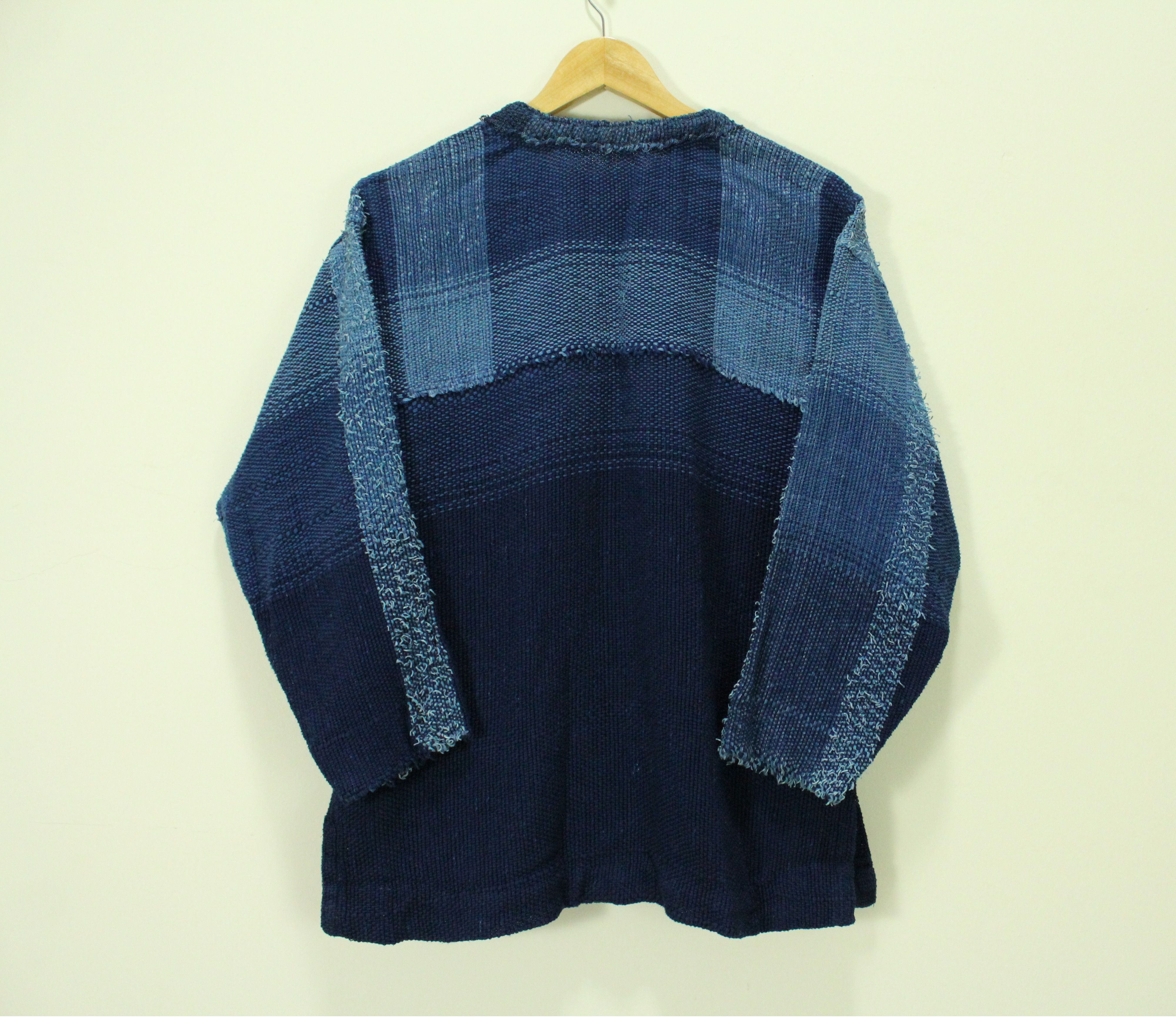 Japanese Brand × Vintage Vintage Japanese Blanket Cardigan Indigo Sanjuro Noragi Size US M / EU 48-50 / 2 - 6 Thumbnail