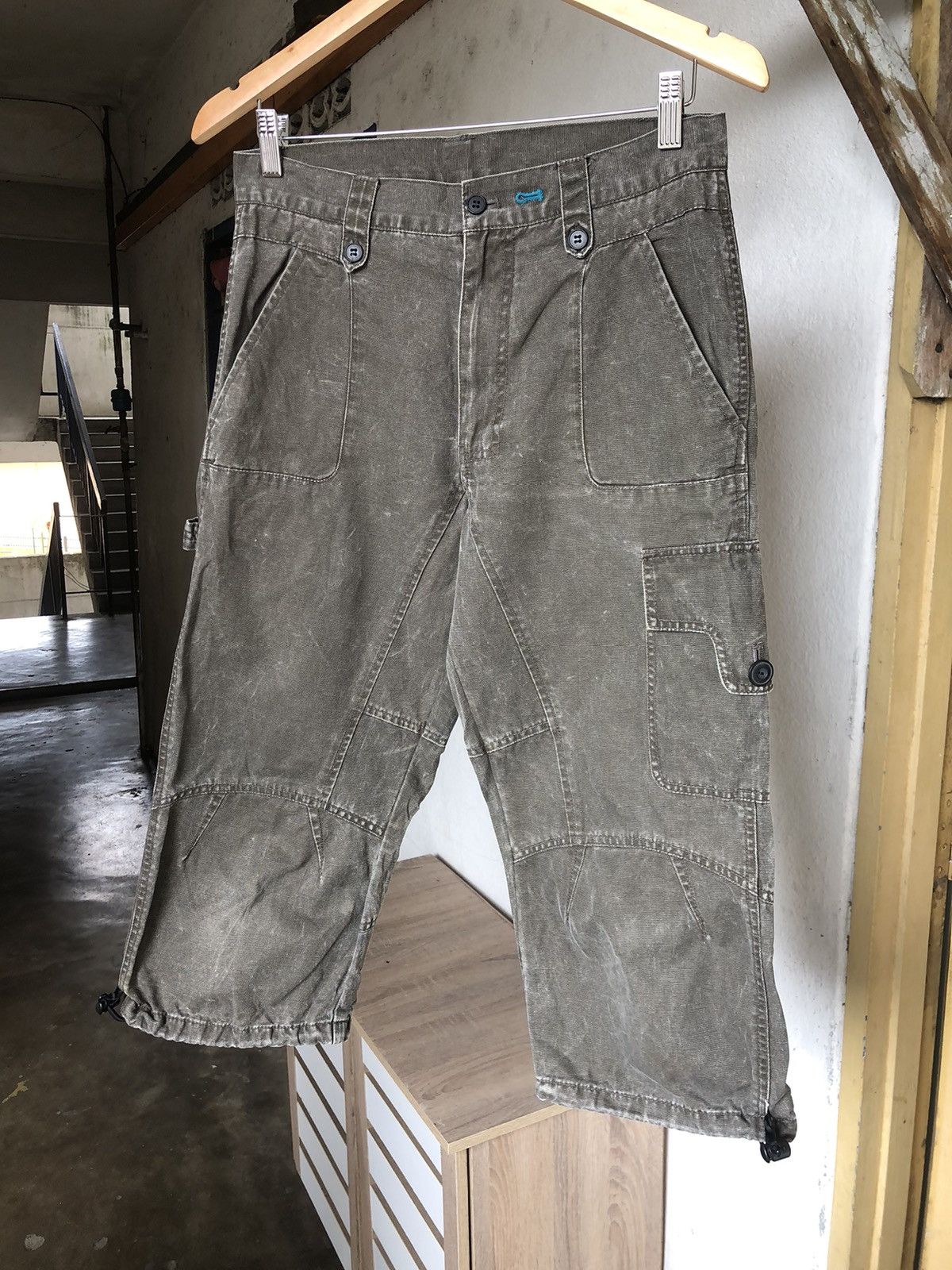 Japanese Brand Vintage PPFM Distressed Style Three Quater Cargo Pants Size US 30 / EU 46 - 10 Thumbnail