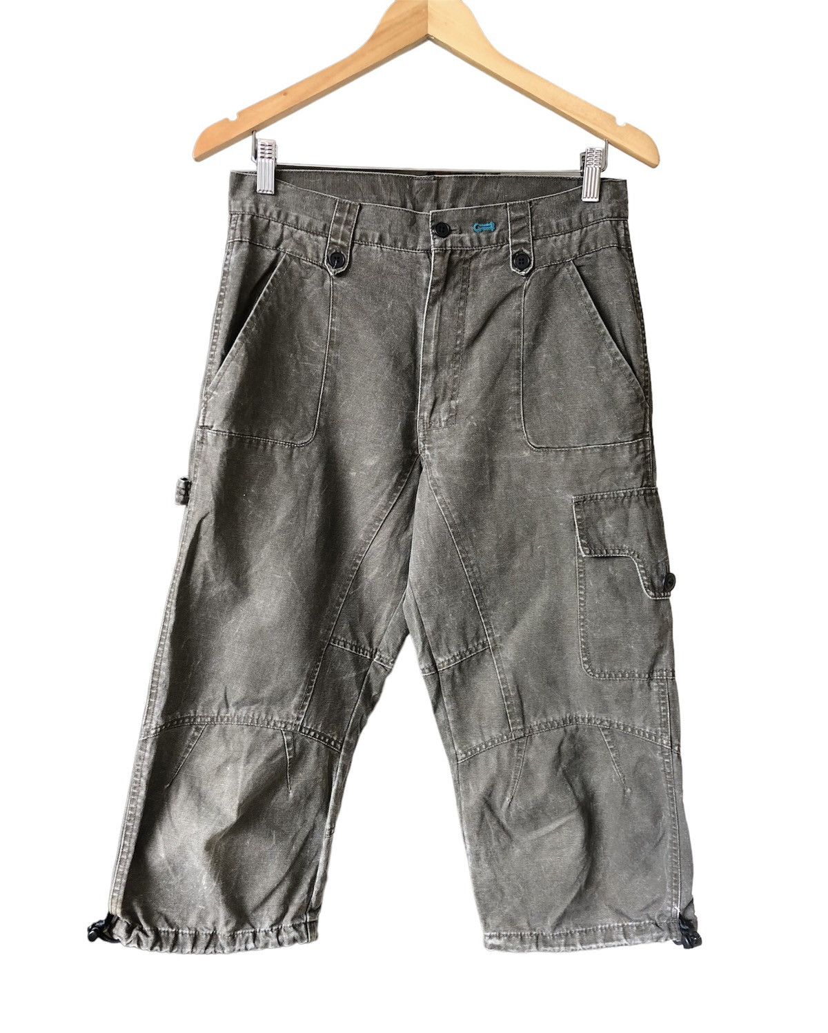 Japanese Brand Vintage PPFM Distressed Style Three Quater Cargo Pants Size US 30 / EU 46 - 1 Thumbnail
